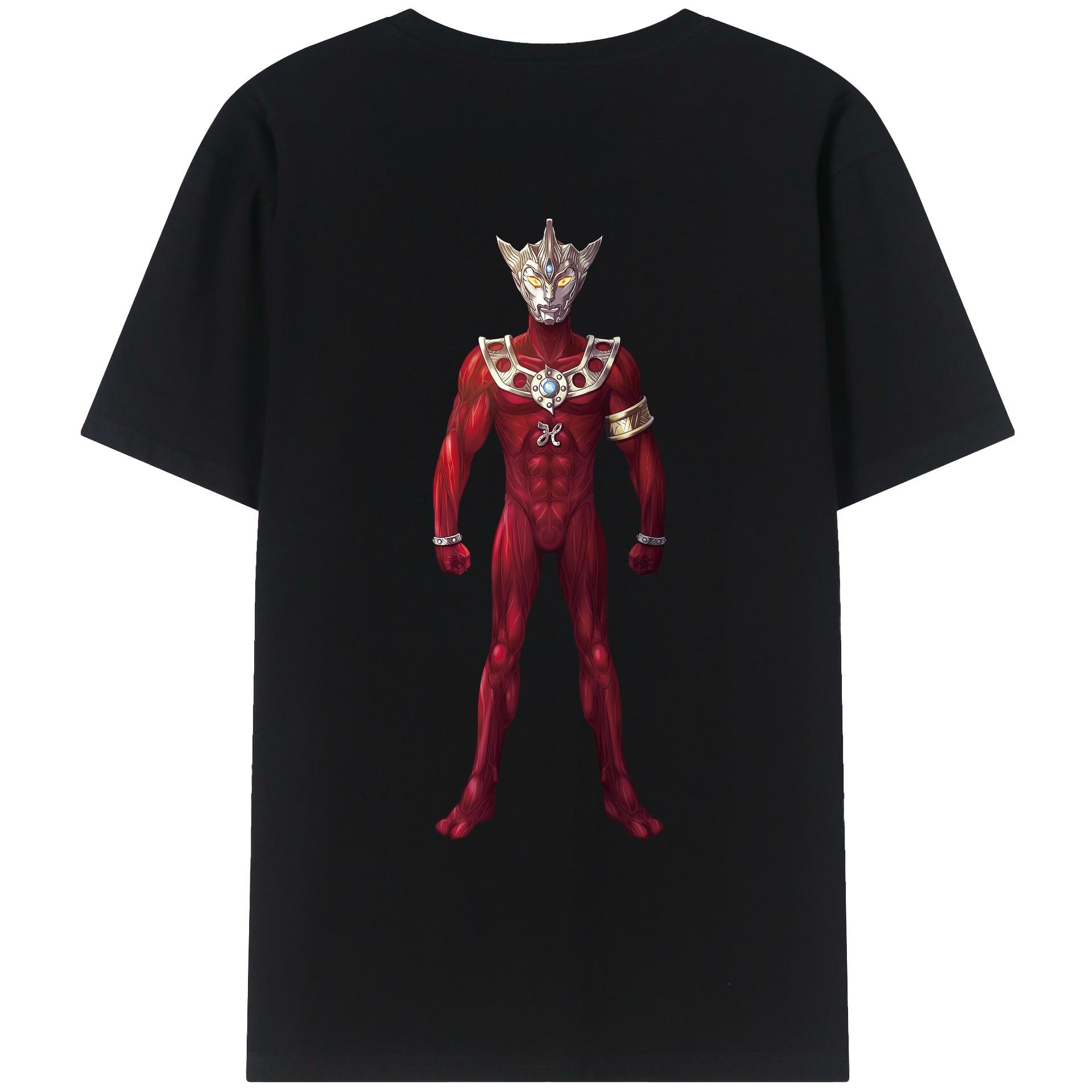 （画像用） ウルトラマン Ultraman 綿100％ メンズ半袖Tシャツ（バックプリント） 通気性