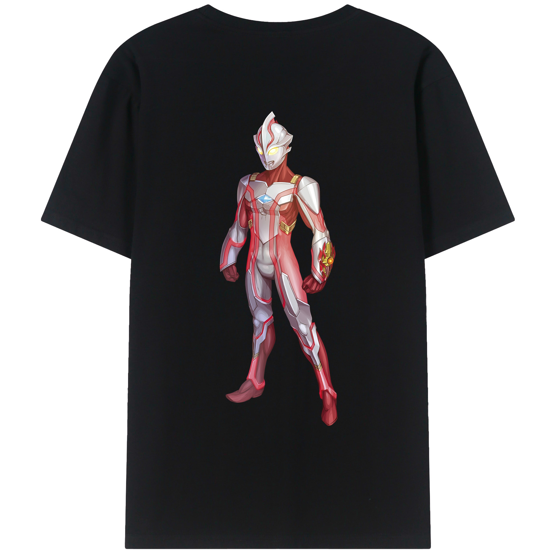 （画像用） ウルトラマン Ultraman 綿100％ メンズ半袖Tシャツ（バックプリント） 通気性