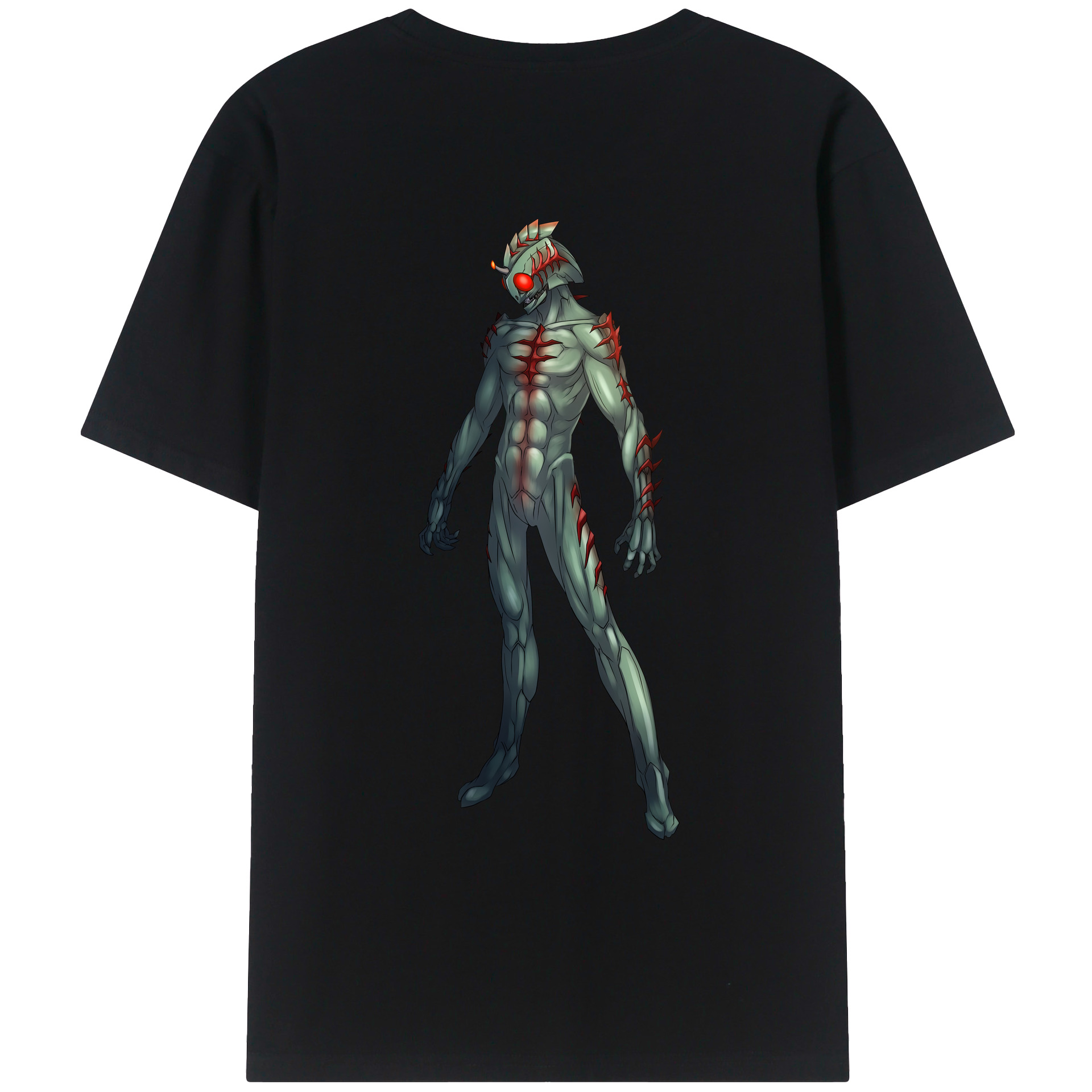 （画像用） ウルトラマン Ultraman 綿100％ メンズ半袖Tシャツ（バックプリント） 通気性