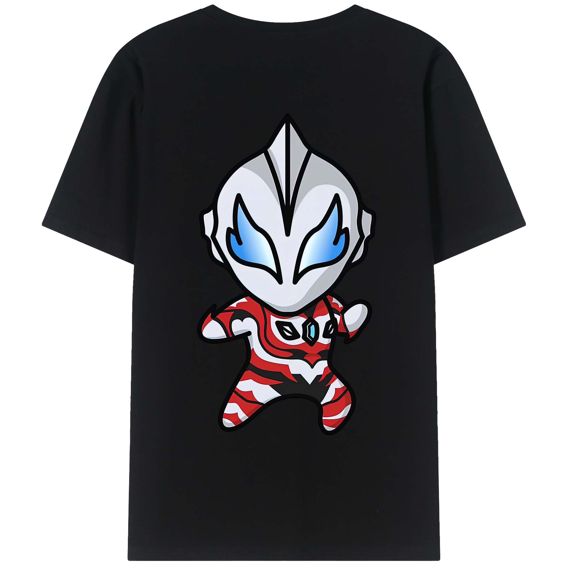 （画像用） ウルトラマン Ultraman 綿100％ メンズ半袖Tシャツ（バックプリント） 通気性