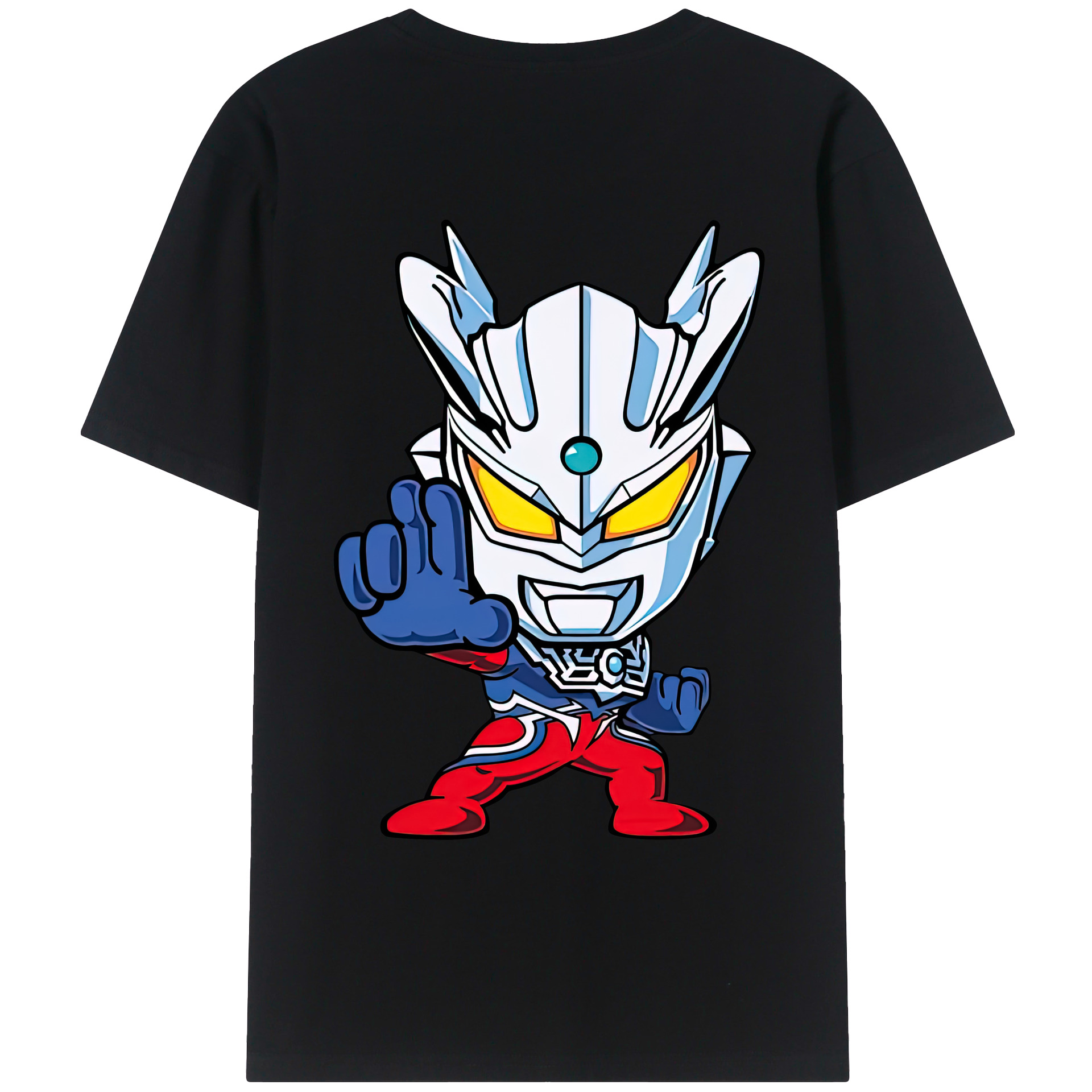 （画像用） ウルトラマン Ultraman 綿100％ メンズ半袖Tシャツ（バックプリント） 通気性