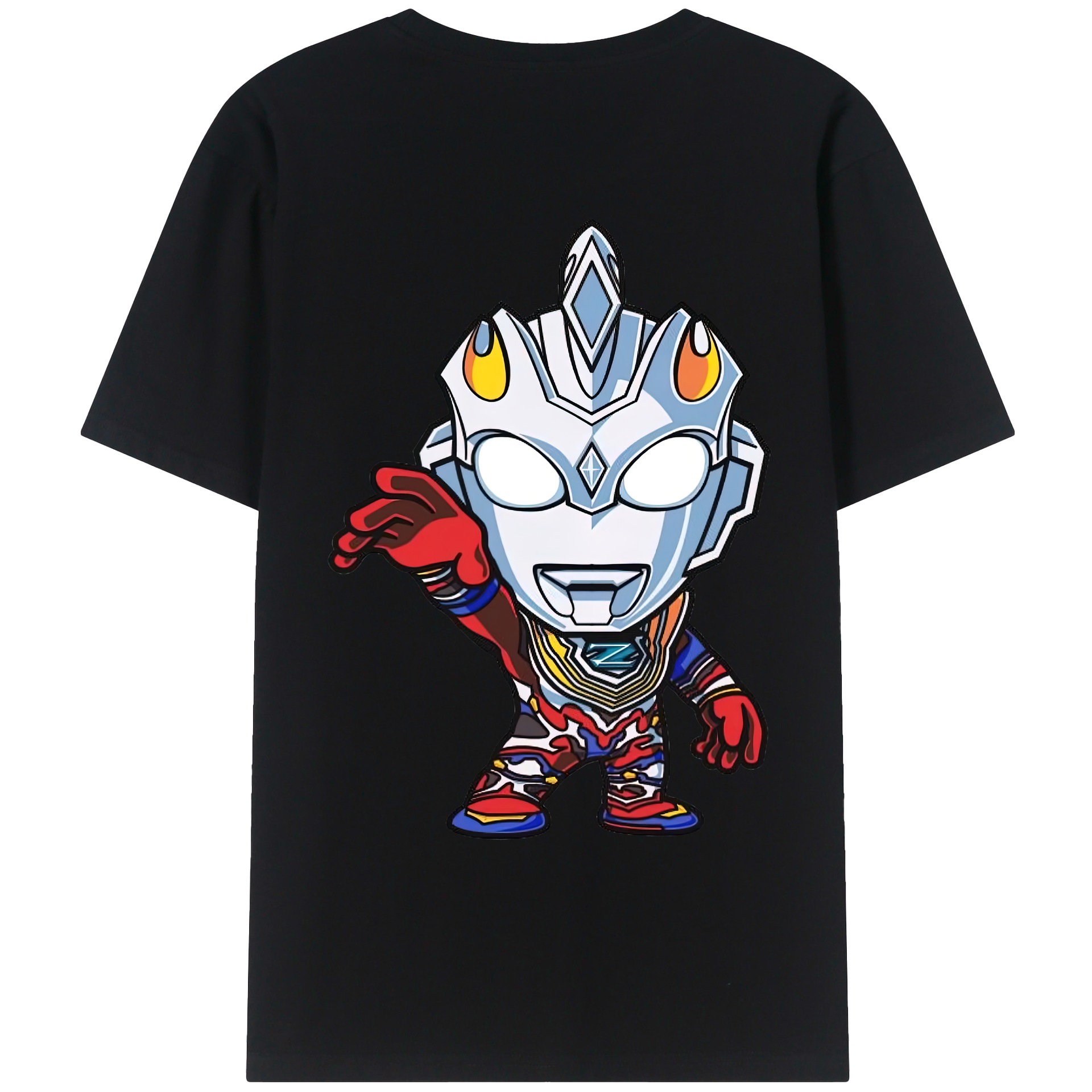 （画像用） ウルトラマン Ultraman 綿100％ メンズ半袖Tシャツ（バックプリント） 通気性