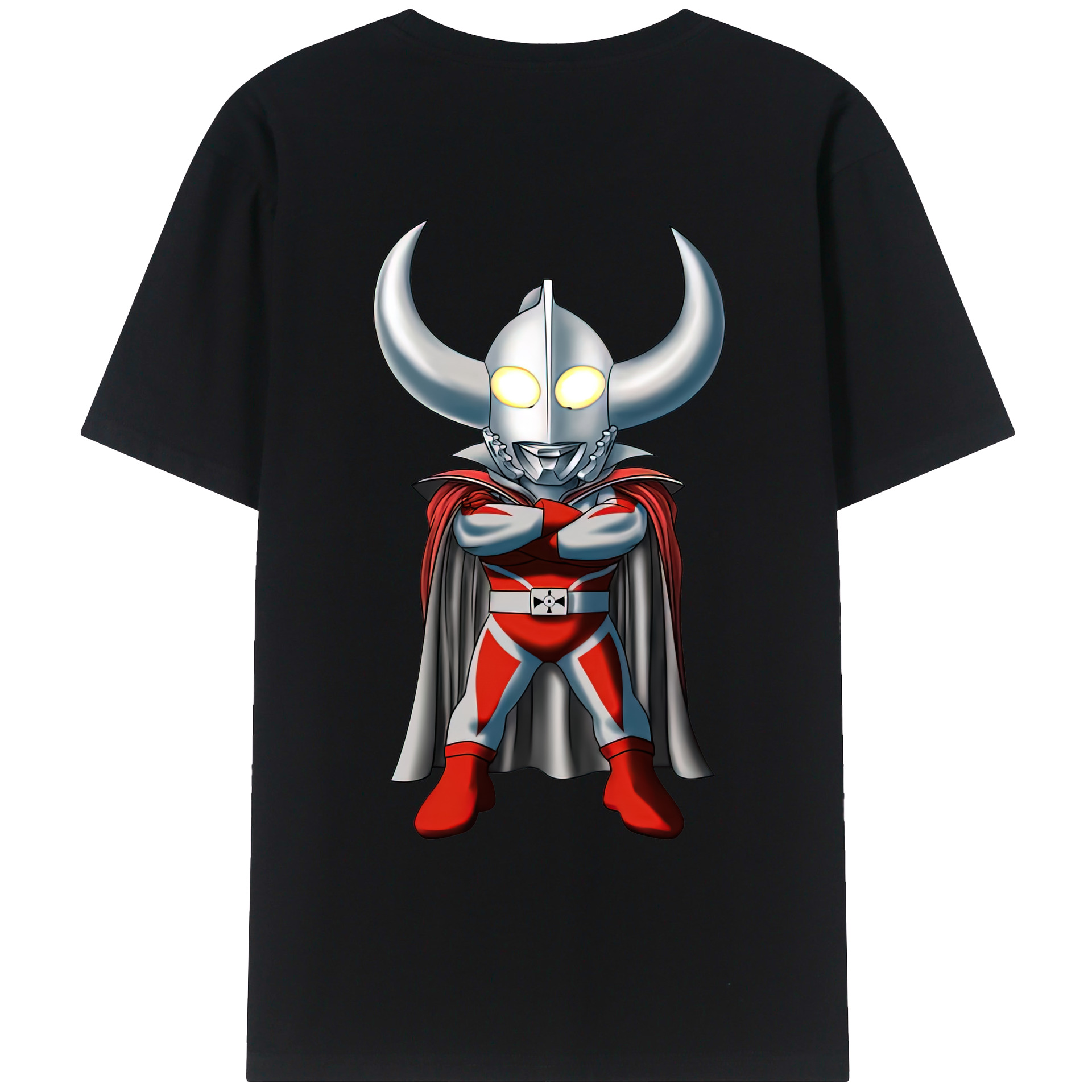 （画像用） ウルトラマン Ultraman 綿100％ メンズ半袖Tシャツ（バックプリント） 通気性
