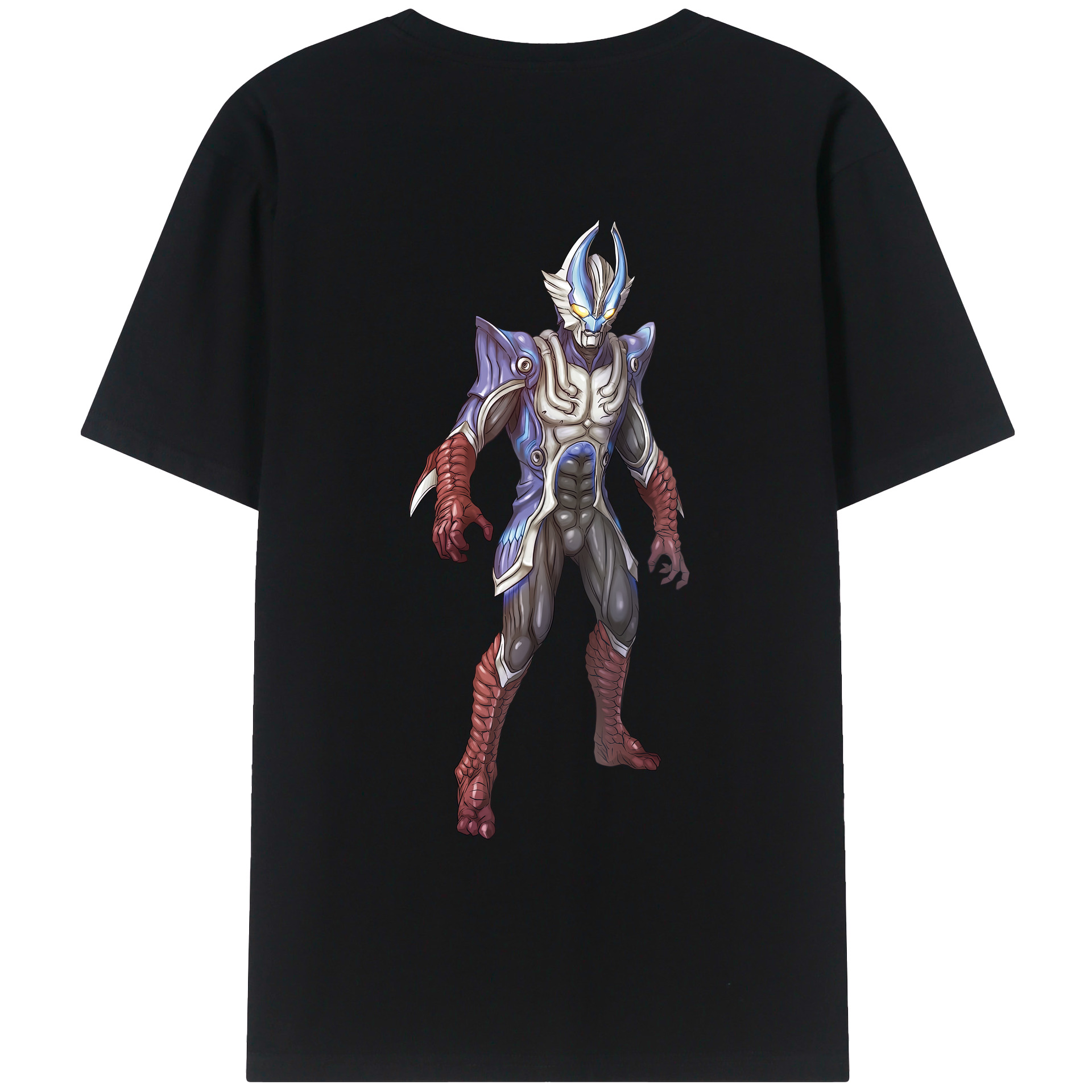 （画像用） ウルトラマン Ultraman 綿100％ メンズ半袖Tシャツ（バックプリント） 通気性