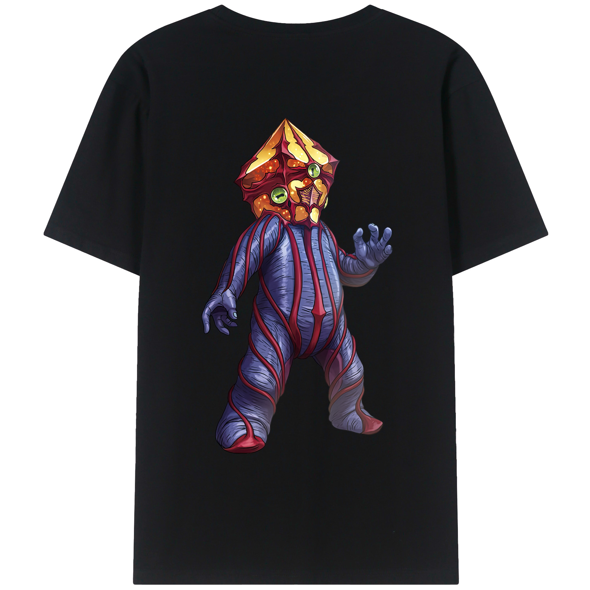 （画像用） ウルトラマン Ultraman 綿100％ メンズ半袖Tシャツ（バックプリント） 通気性