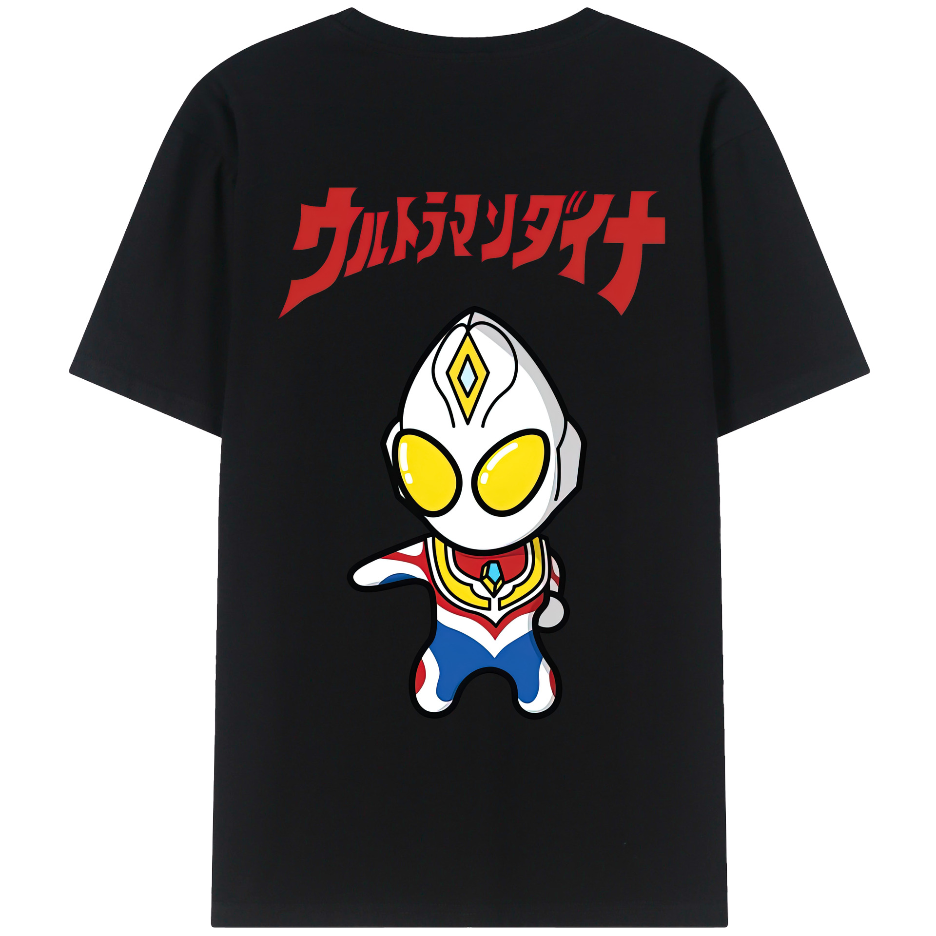 （画像用） ウルトラマン Ultraman 綿100％ メンズ半袖Tシャツ（バックプリント） 通気性