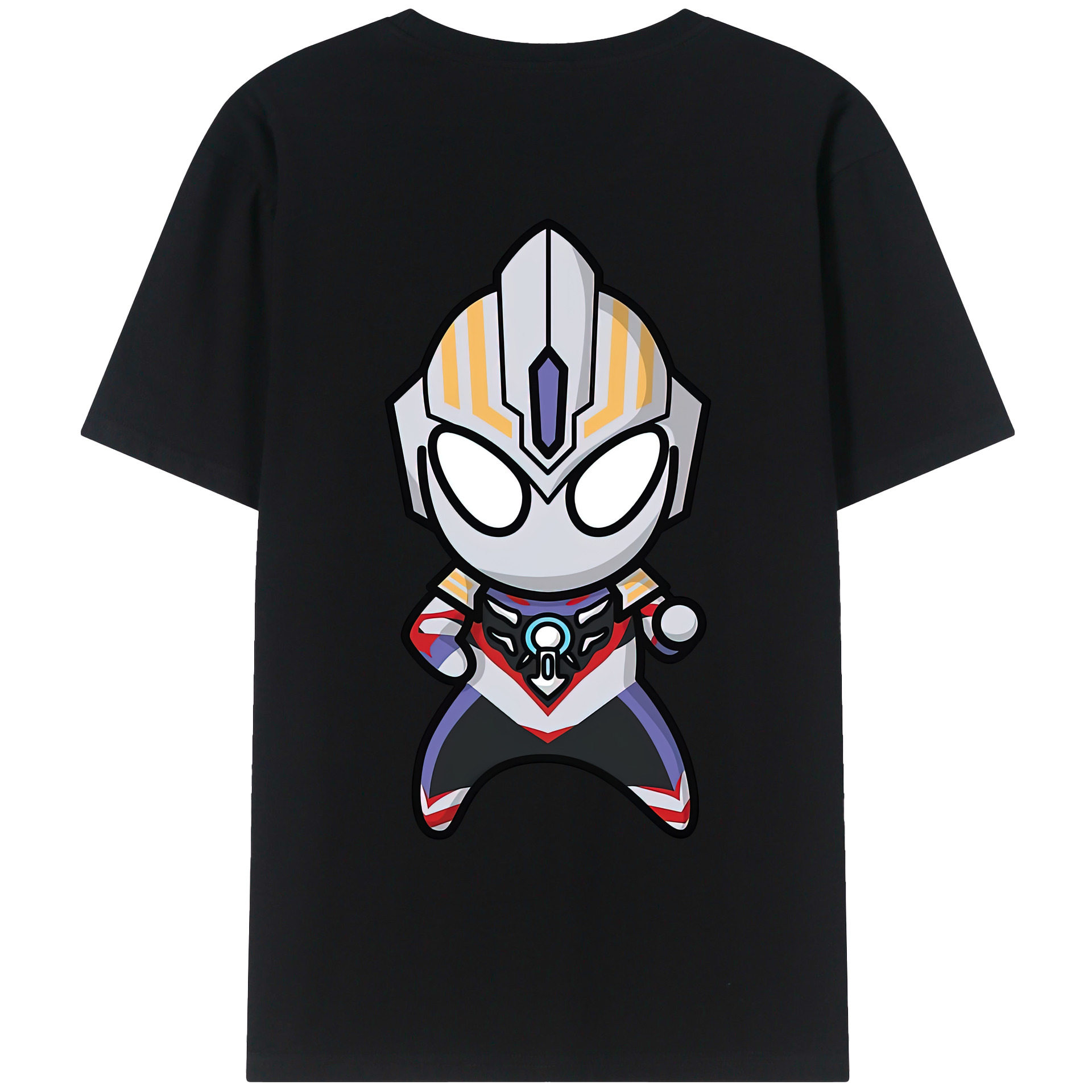 （画像用） ウルトラマン Ultraman 綿100％ メンズ半袖Tシャツ（バックプリント） 通気性