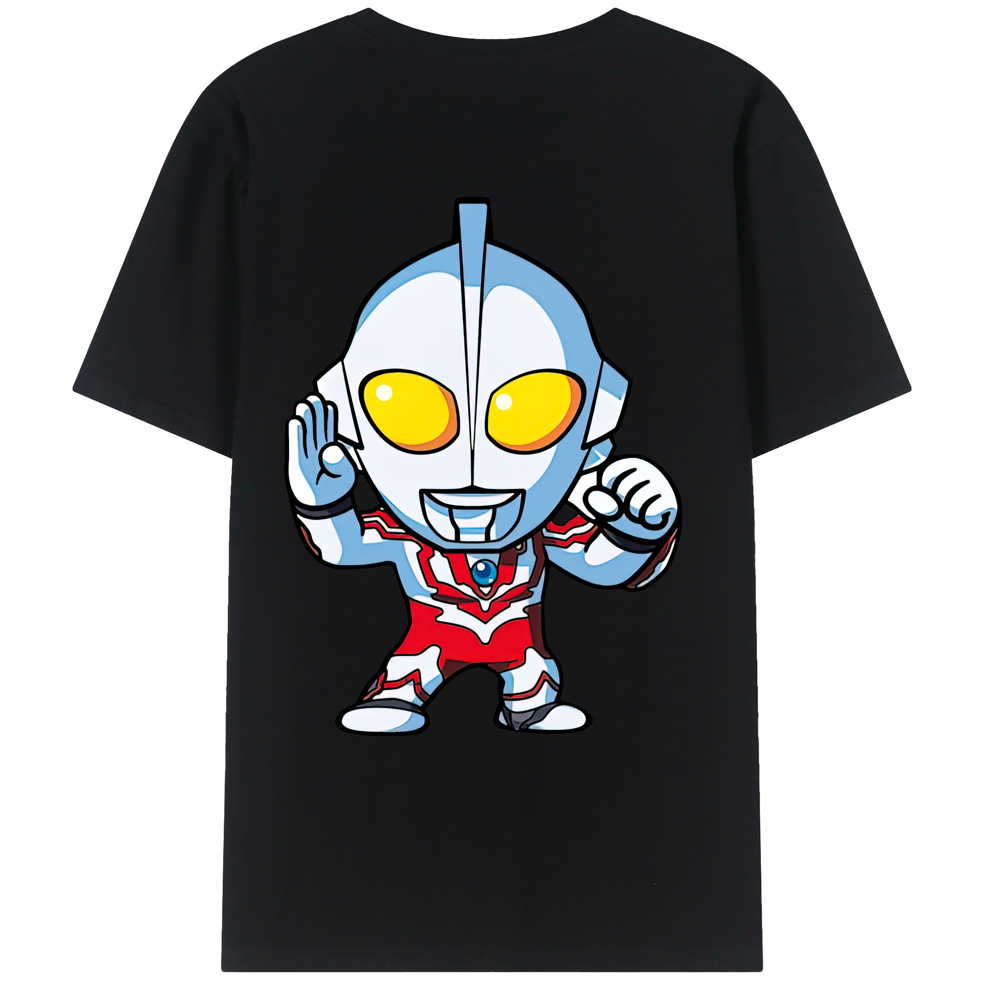 （画像用） ウルトラマン Ultraman 綿100％ メンズ半袖Tシャツ（バックプリント） 通気性