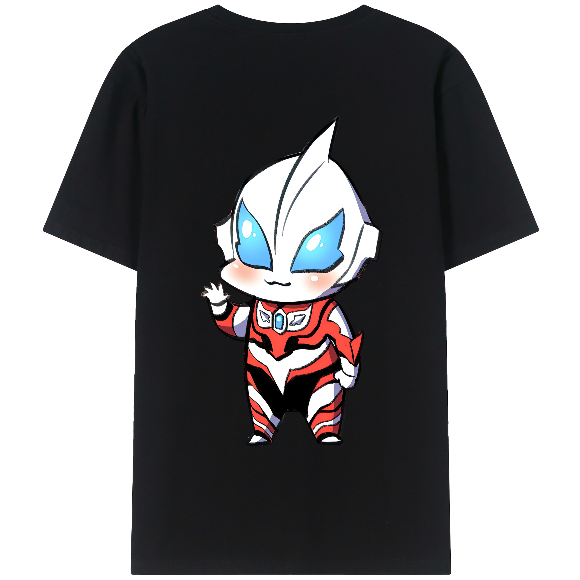 （画像用） ウルトラマン Ultraman 綿100％ メンズ半袖Tシャツ（バックプリント） 通気性