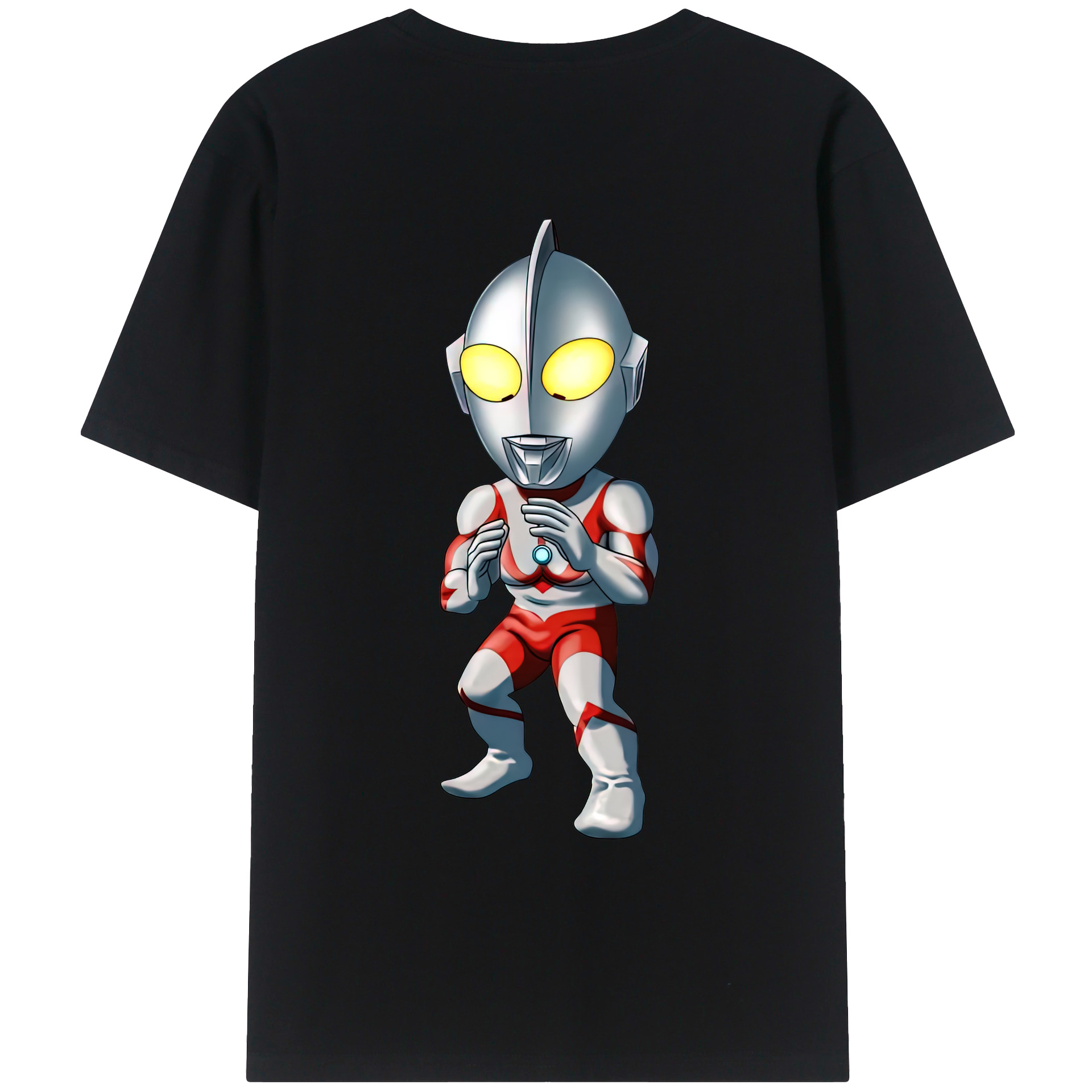 （画像用） ウルトラマン Ultraman 綿100％ メンズ半袖Tシャツ（バックプリント） 通気性