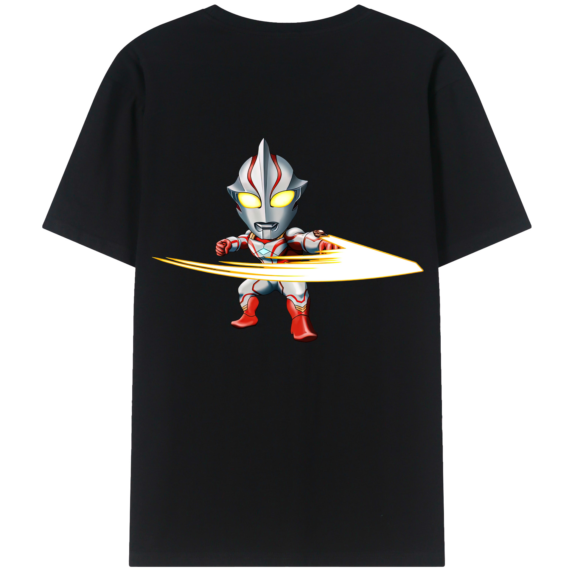 （画像用） ウルトラマン Ultraman 綿100％ メンズ半袖Tシャツ（バックプリント） 通気性