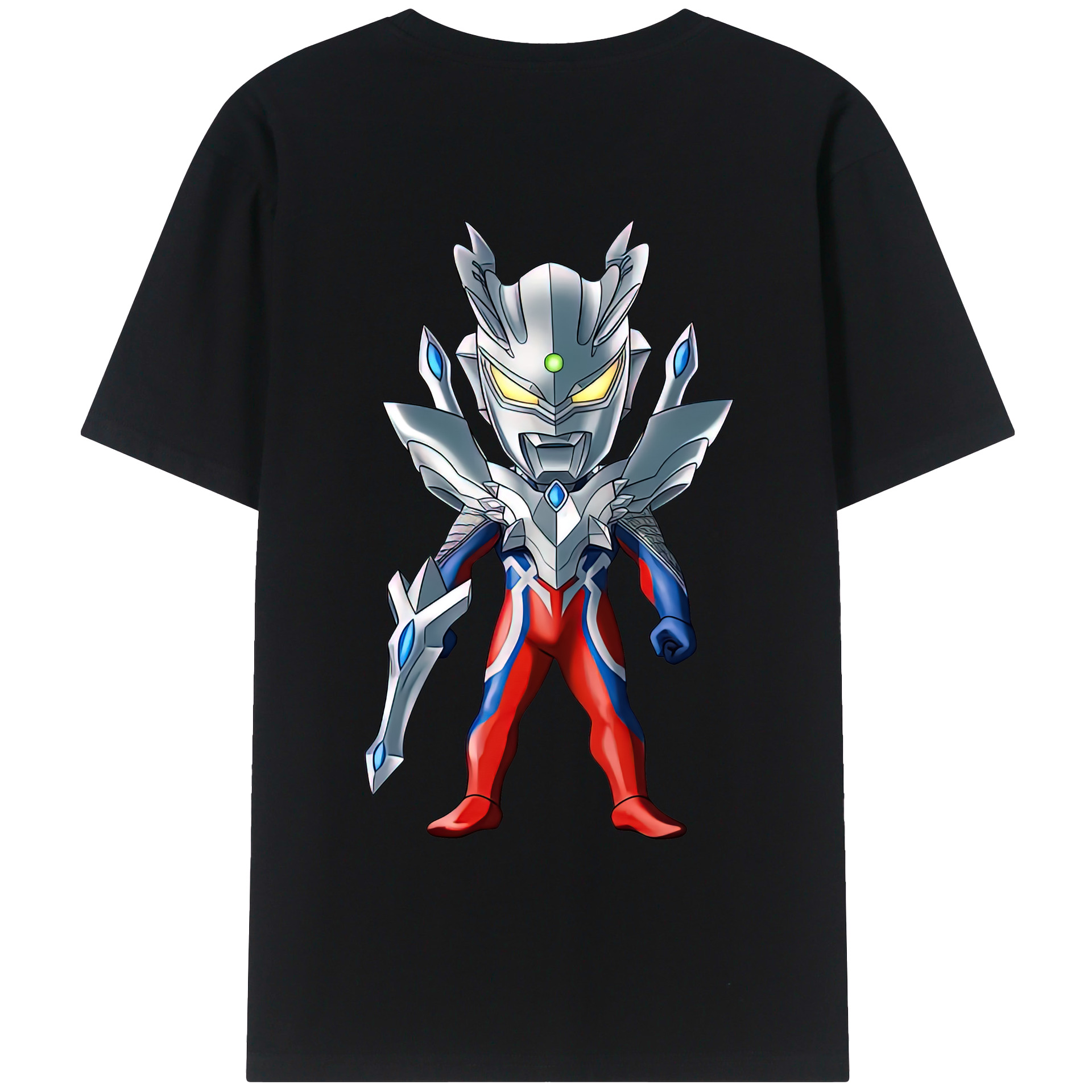 （画像用） ウルトラマン Ultraman 綿100％ メンズ半袖Tシャツ（バックプリント） 通気性