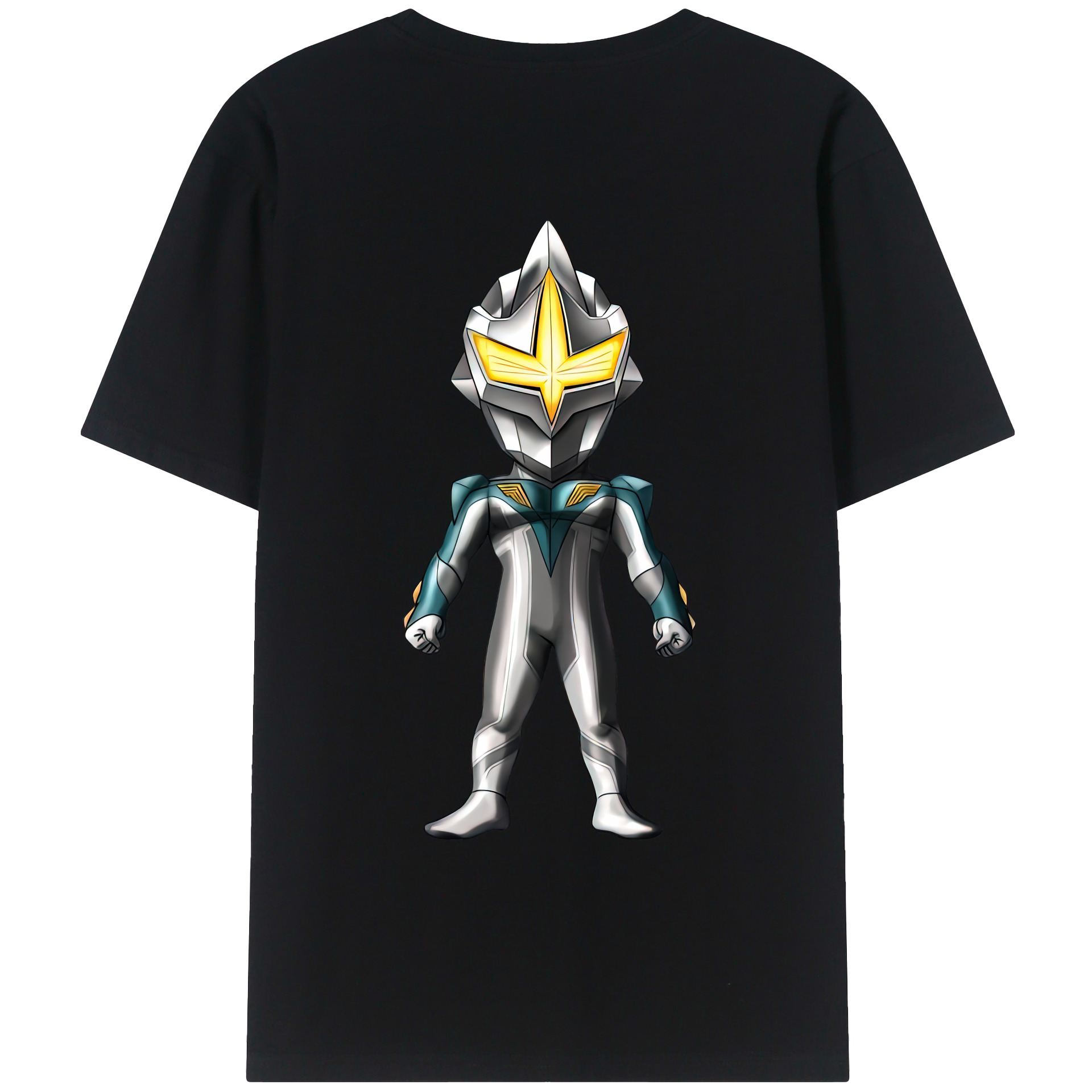 （画像用） ウルトラマン Ultraman 綿100％ メンズ半袖Tシャツ（バックプリント） 通気性