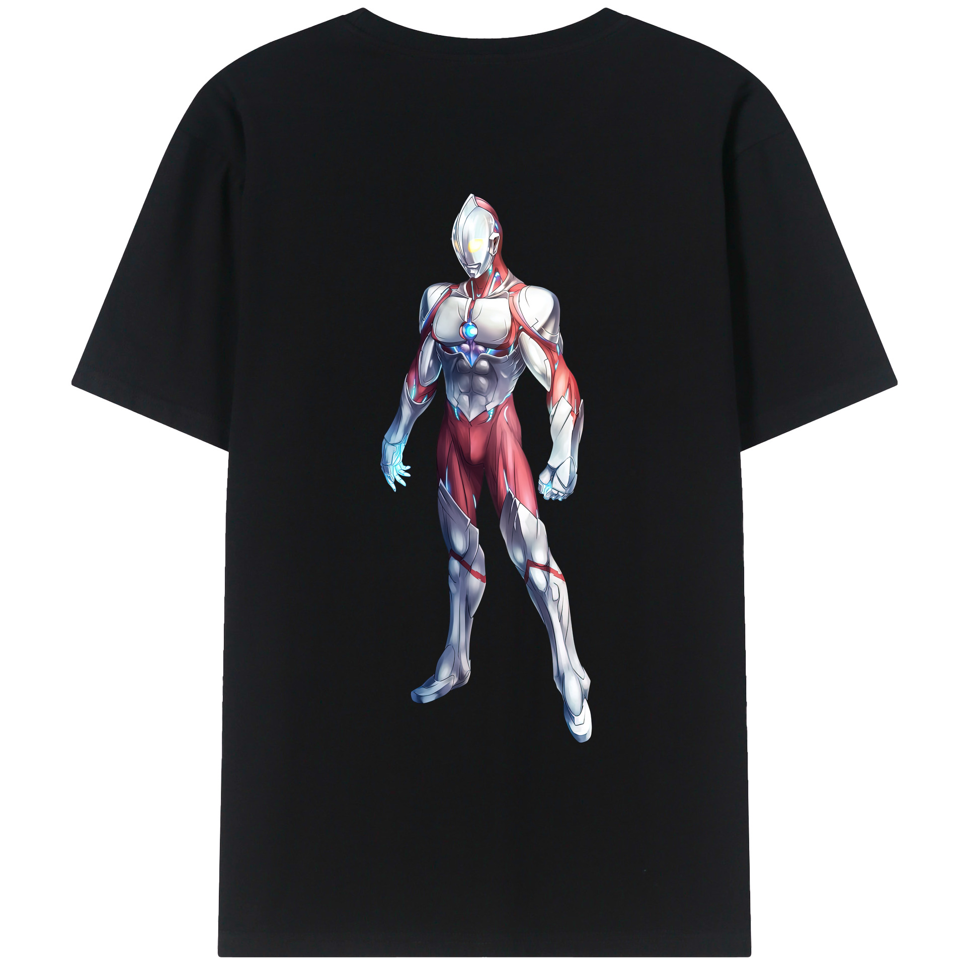 （画像用） ウルトラマン Ultraman 綿100％ メンズ半袖Tシャツ（バックプリント） 通気性