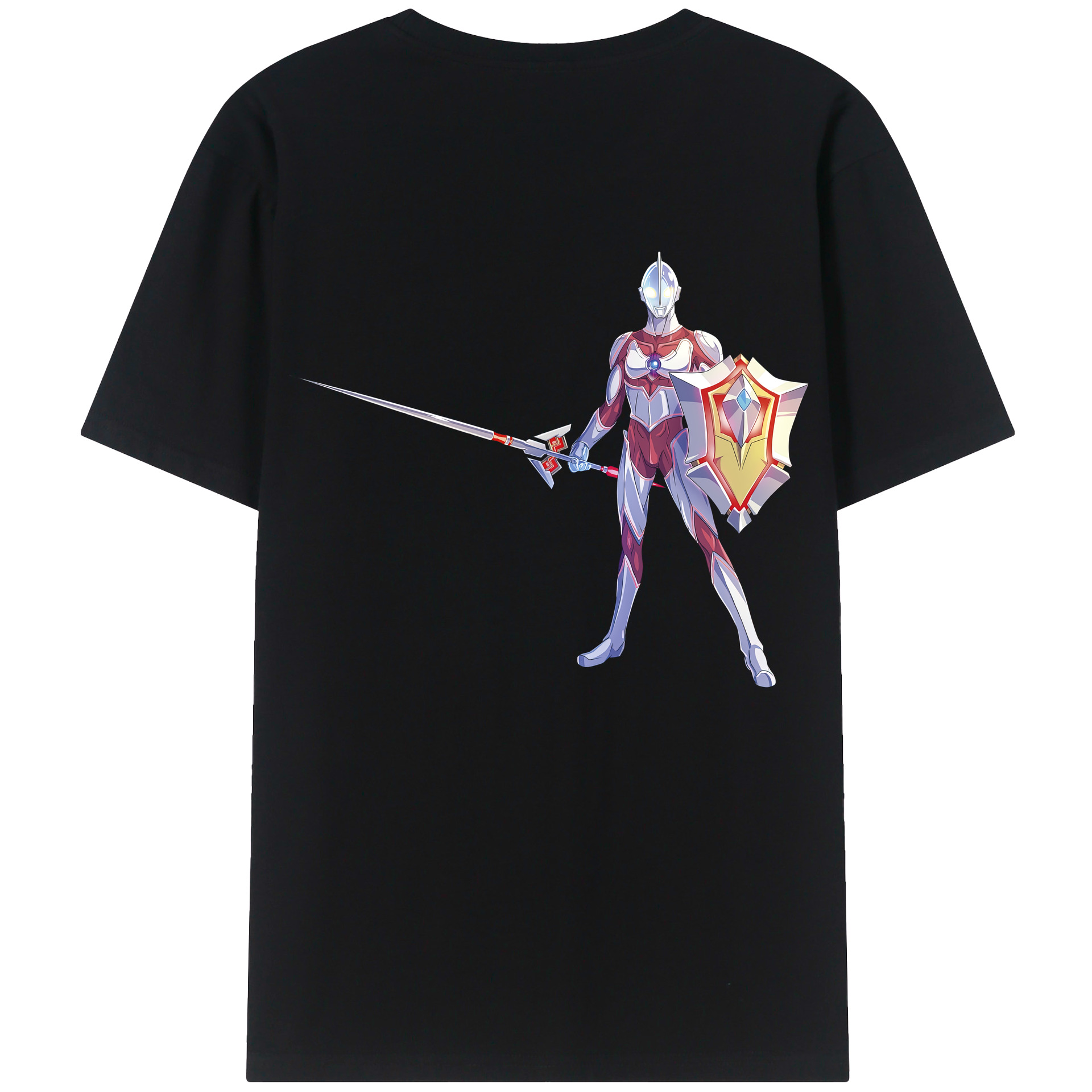 （画像用） ウルトラマン Ultraman 綿100％ メンズ半袖Tシャツ（バックプリント） 通気性