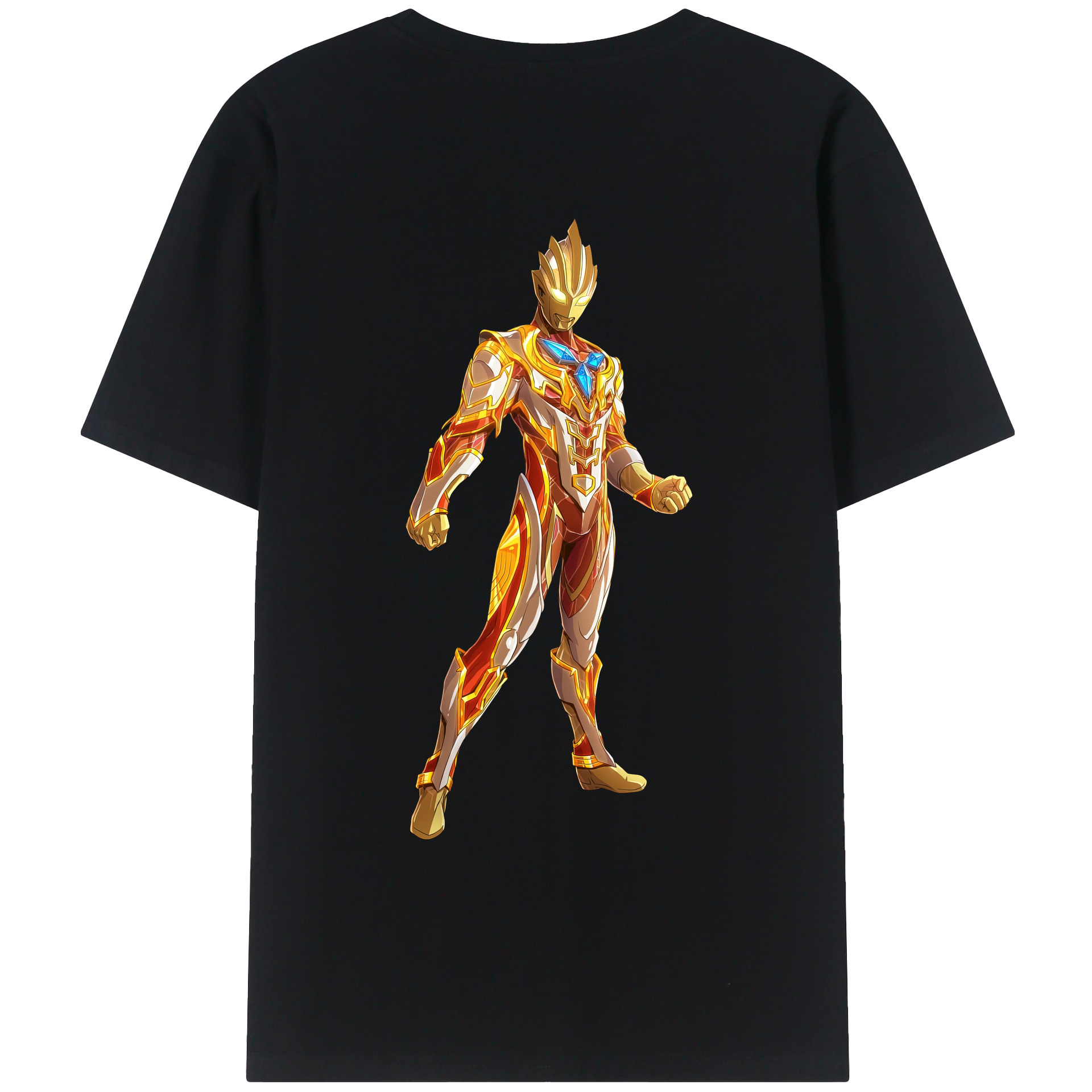 （画像用） ウルトラマン Ultraman 綿100％ メンズ半袖Tシャツ（バックプリント） 通気性