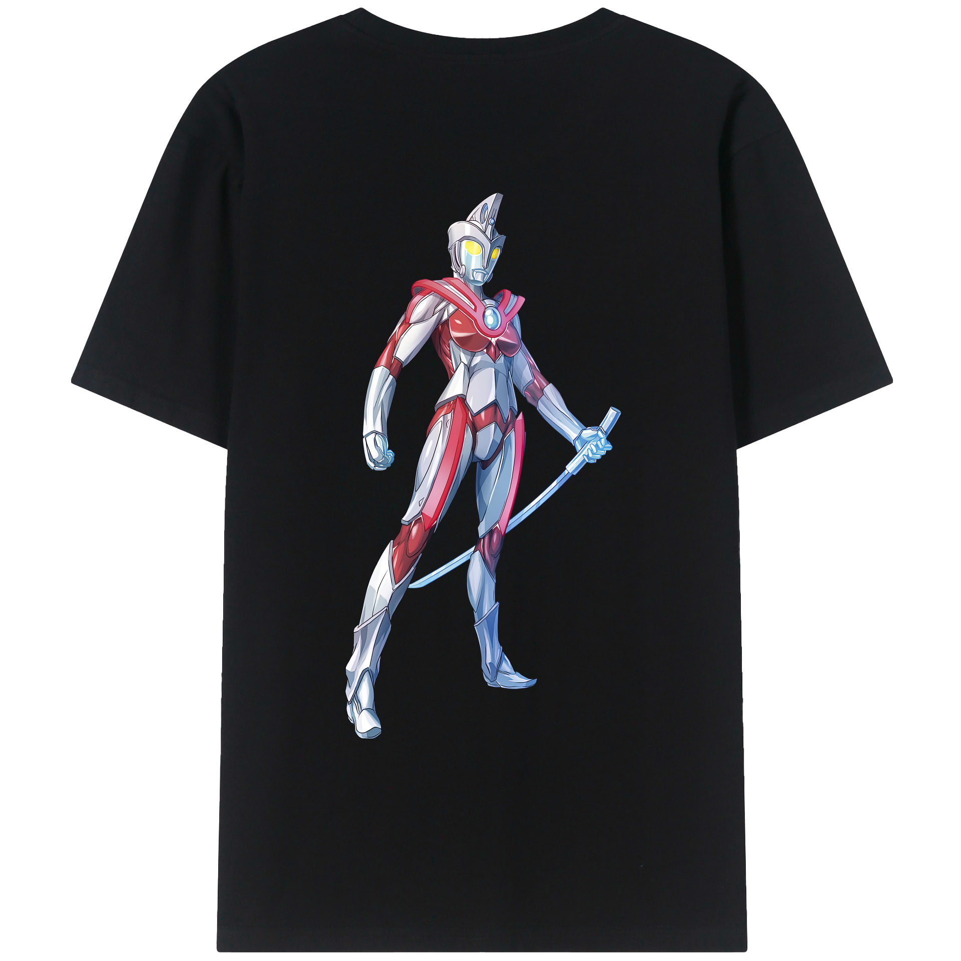 （画像用） ウルトラマン Ultraman 綿100％ メンズ半袖Tシャツ（バックプリント） 通気性