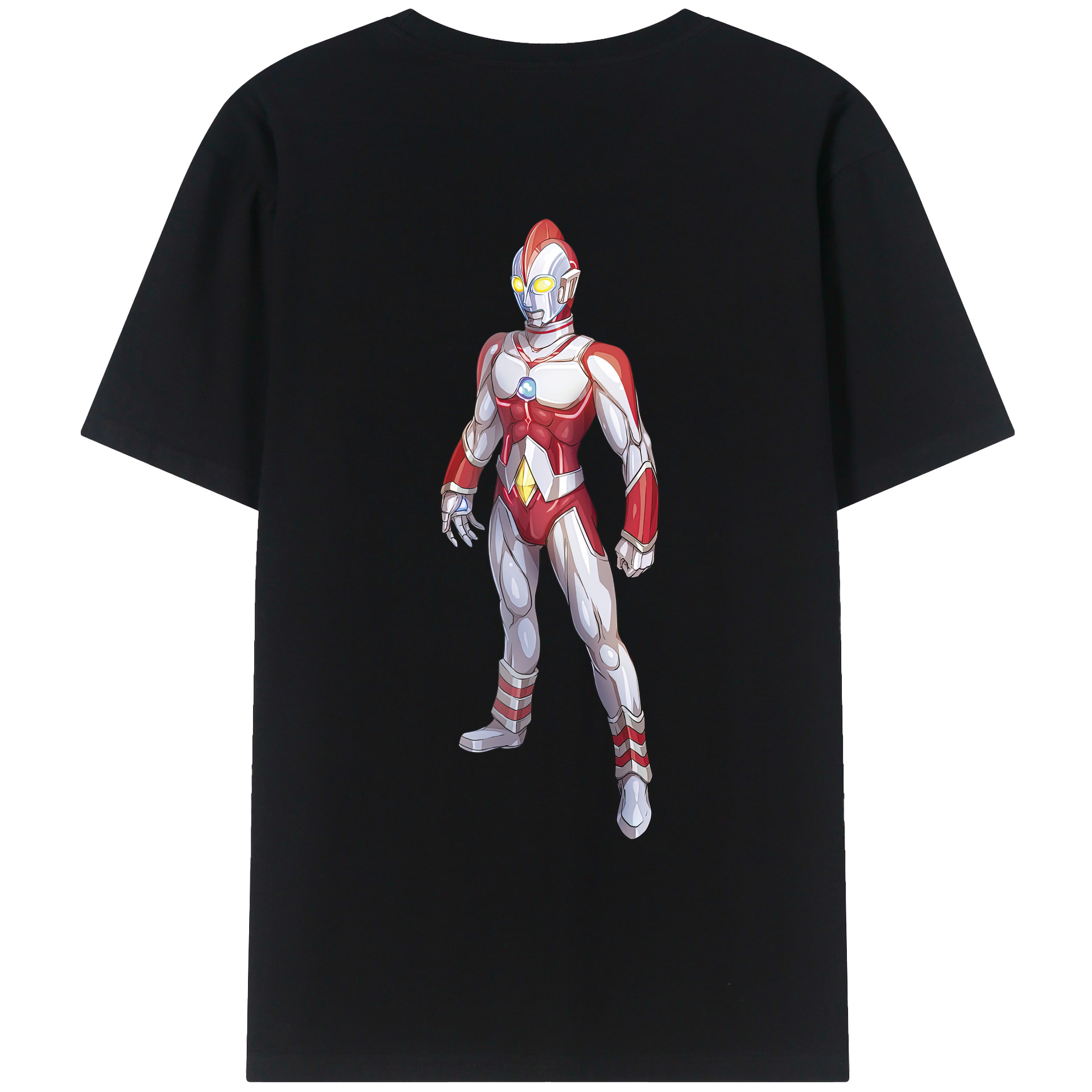 （画像用） ウルトラマン Ultraman 綿100％ メンズ半袖Tシャツ（バックプリント） 通気性