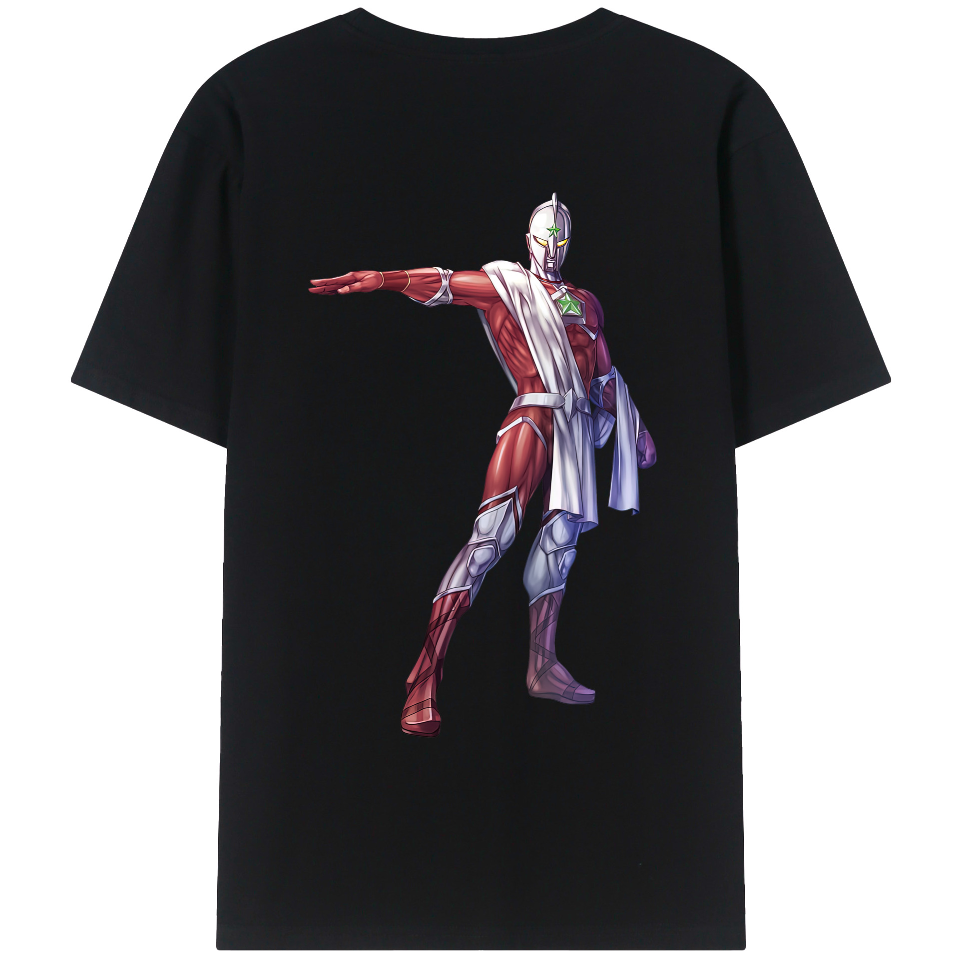 （画像用） ウルトラマン Ultraman 綿100％ メンズ半袖Tシャツ（バックプリント） 通気性