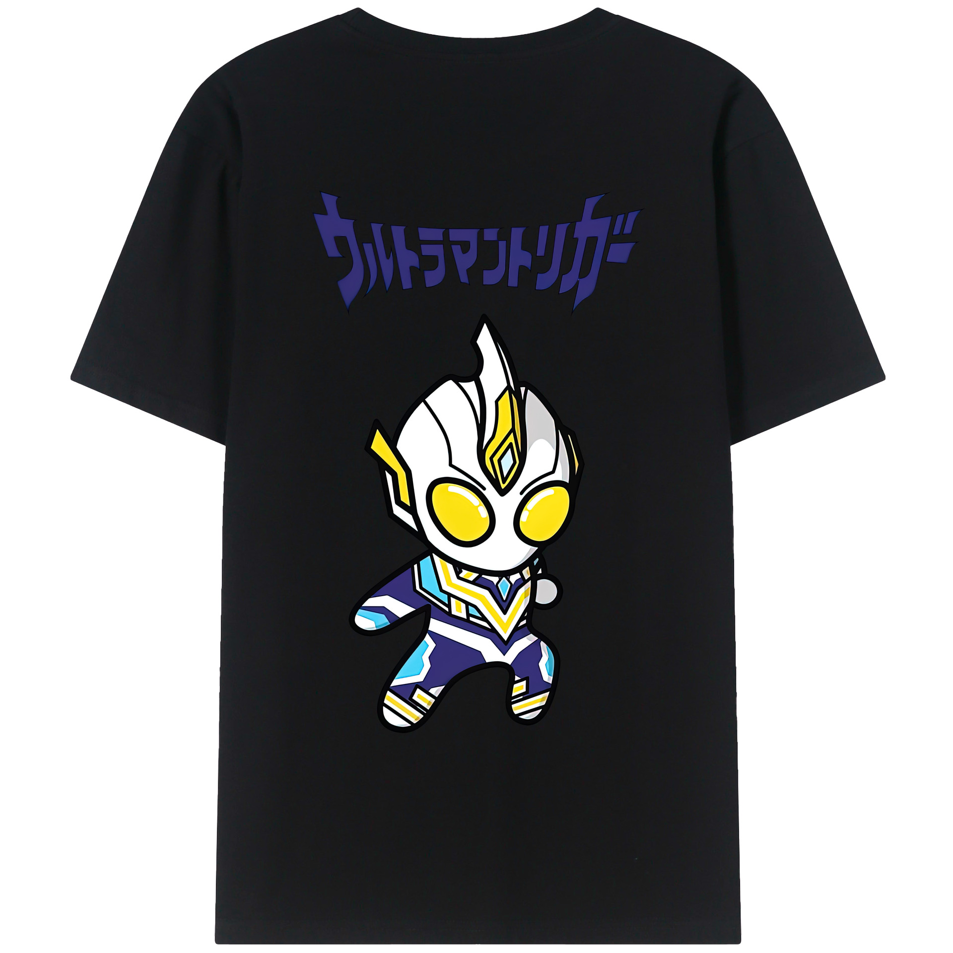 （画像用） ウルトラマン Ultraman 綿100％ メンズ半袖Tシャツ（バックプリント） 通気性