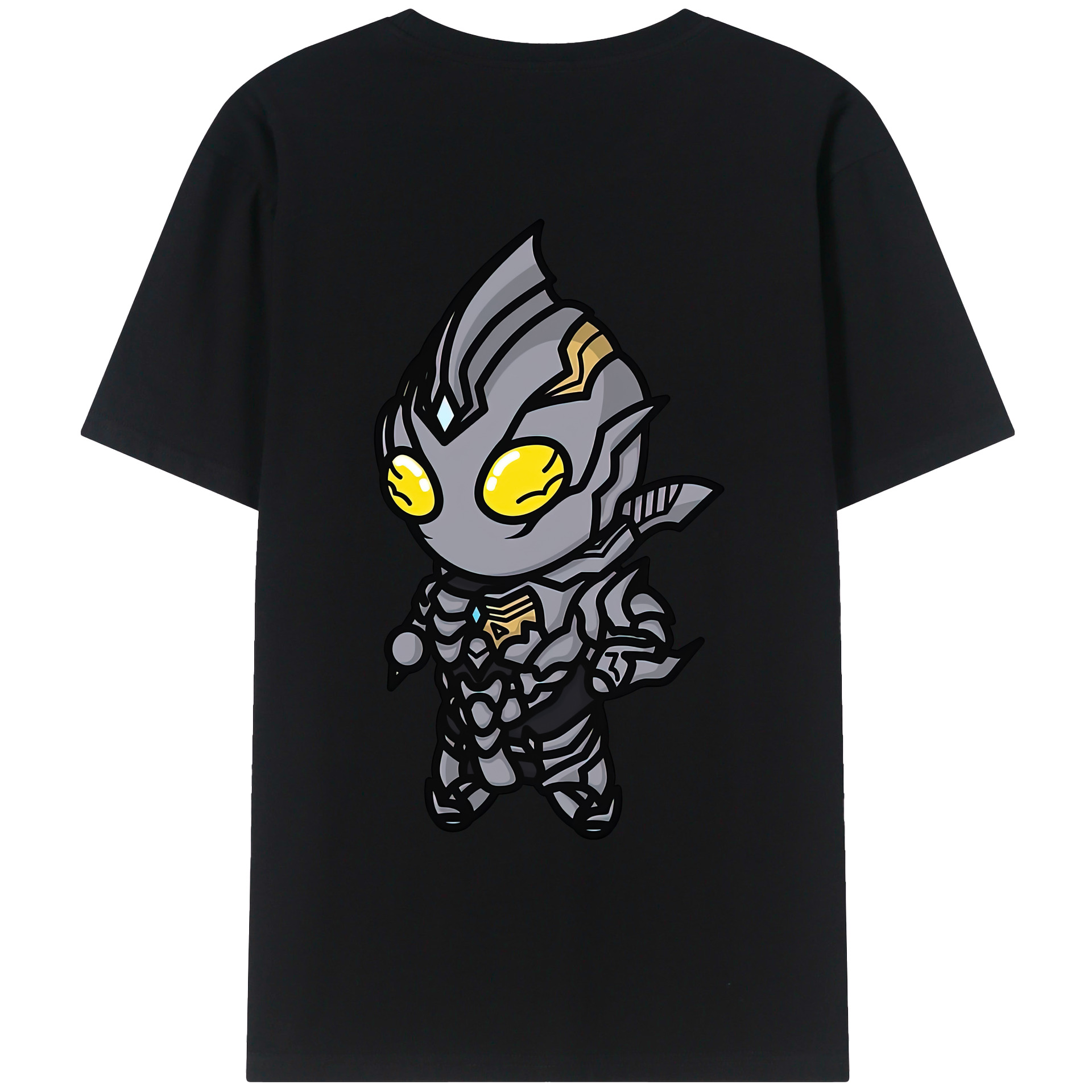 （画像用） ウルトラマン Ultraman 綿100％ メンズ半袖Tシャツ（バックプリント） 通気性