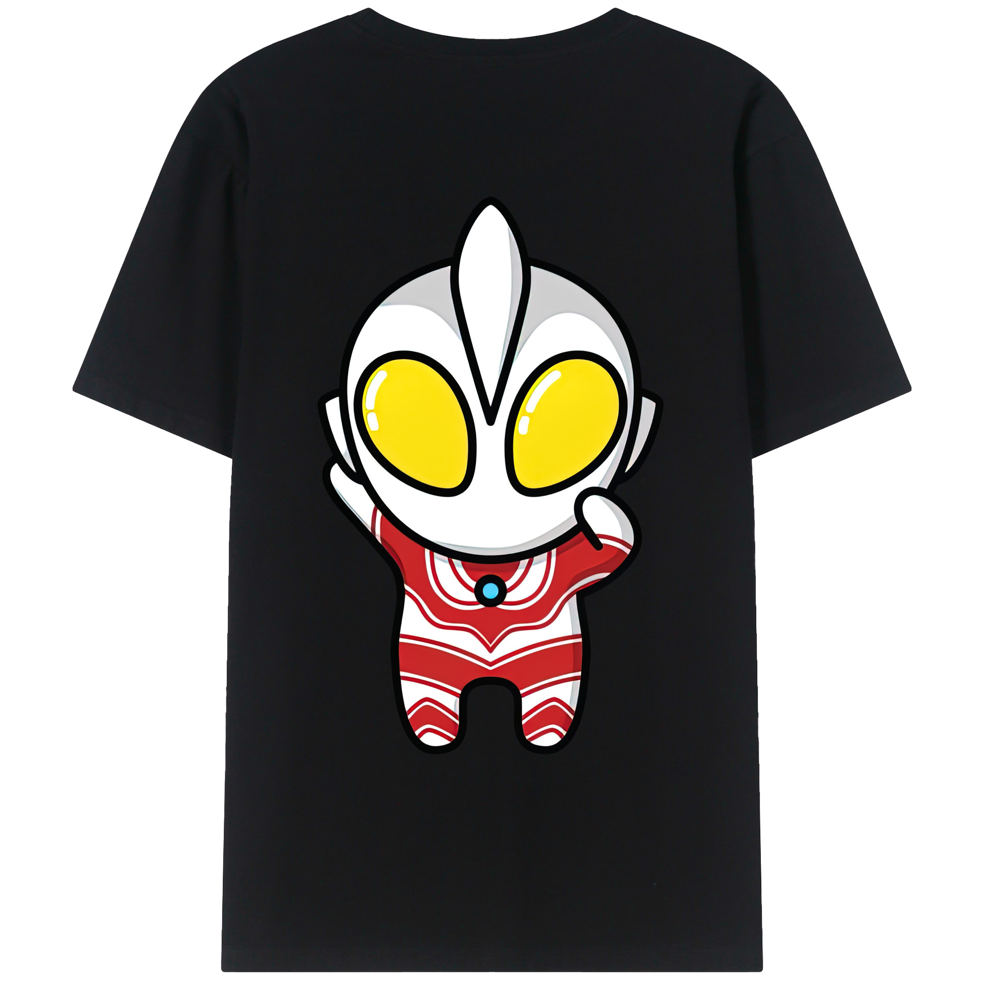 （画像用） ウルトラマン Ultraman 綿100％ メンズ半袖Tシャツ（バックプリント） 通気性