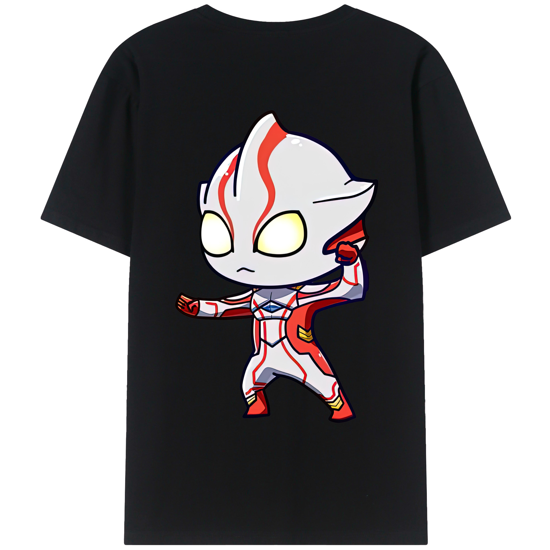（画像用） ウルトラマン Ultraman 綿100％ メンズ半袖Tシャツ（バックプリント） 通気性