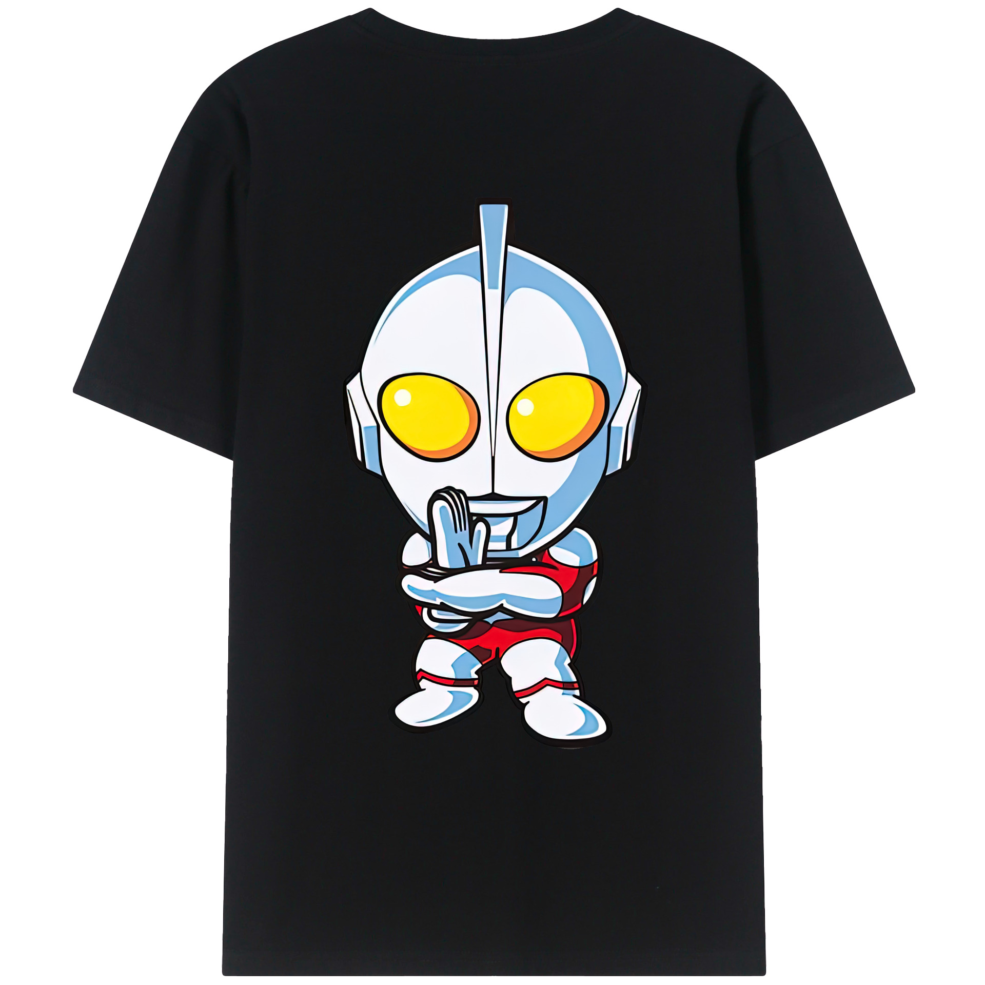 （画像用） ウルトラマン Ultraman 綿100％ メンズ半袖Tシャツ（バックプリント） 通気性