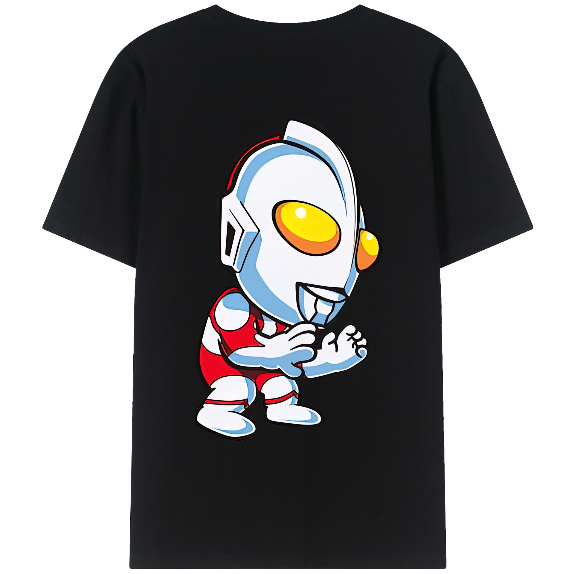 （画像用） ウルトラマン Ultraman 綿100％ メンズ半袖Tシャツ（バックプリント） 通気性