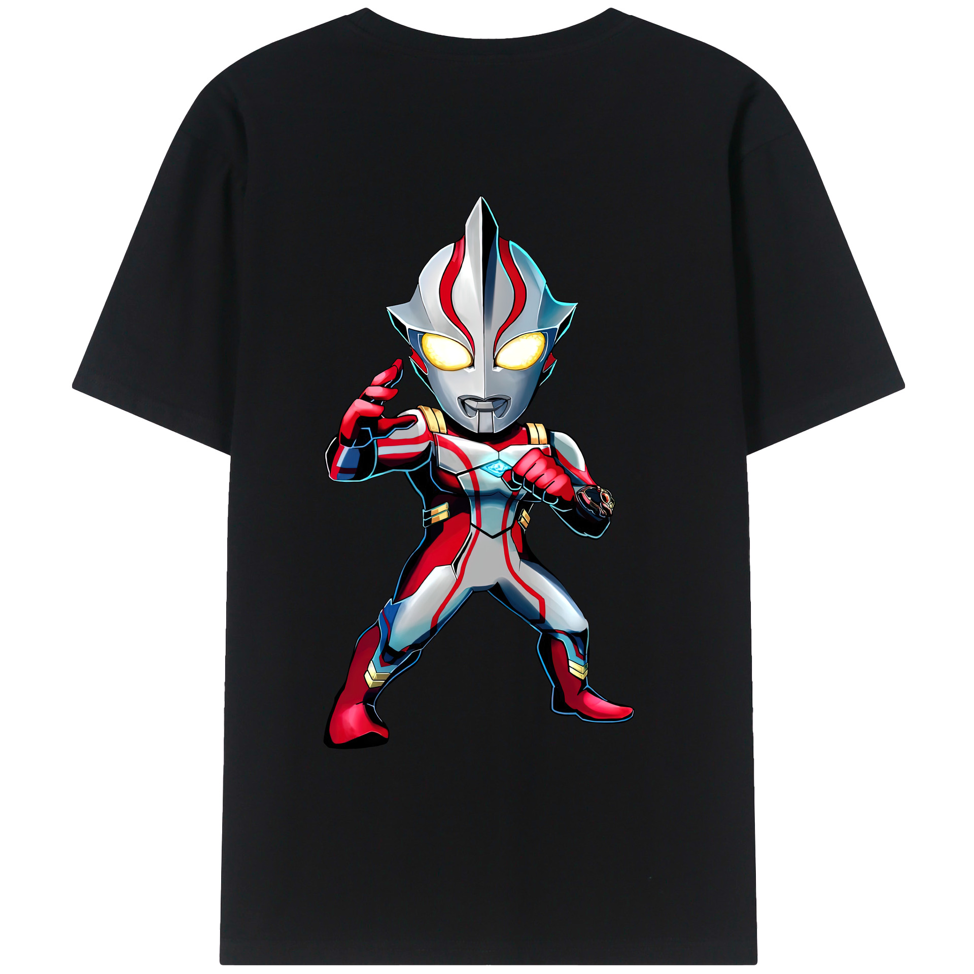 （画像用） ウルトラマン Ultraman 綿100％ メンズ半袖Tシャツ（バックプリント） 通気性