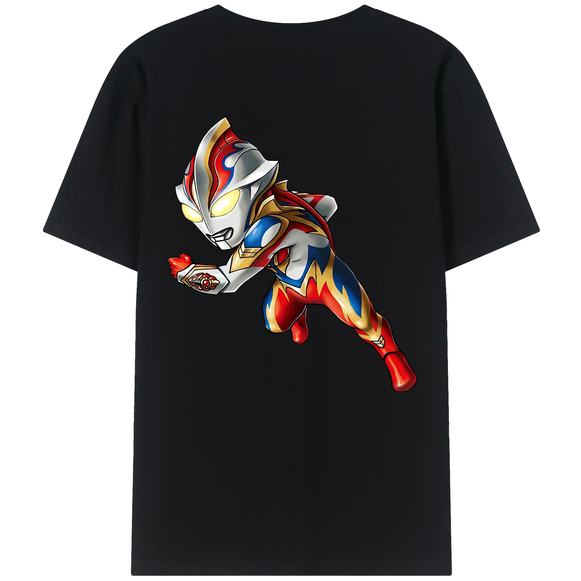 （画像用） ウルトラマン Ultraman 綿100％ メンズ半袖Tシャツ（バックプリント） 通気性
