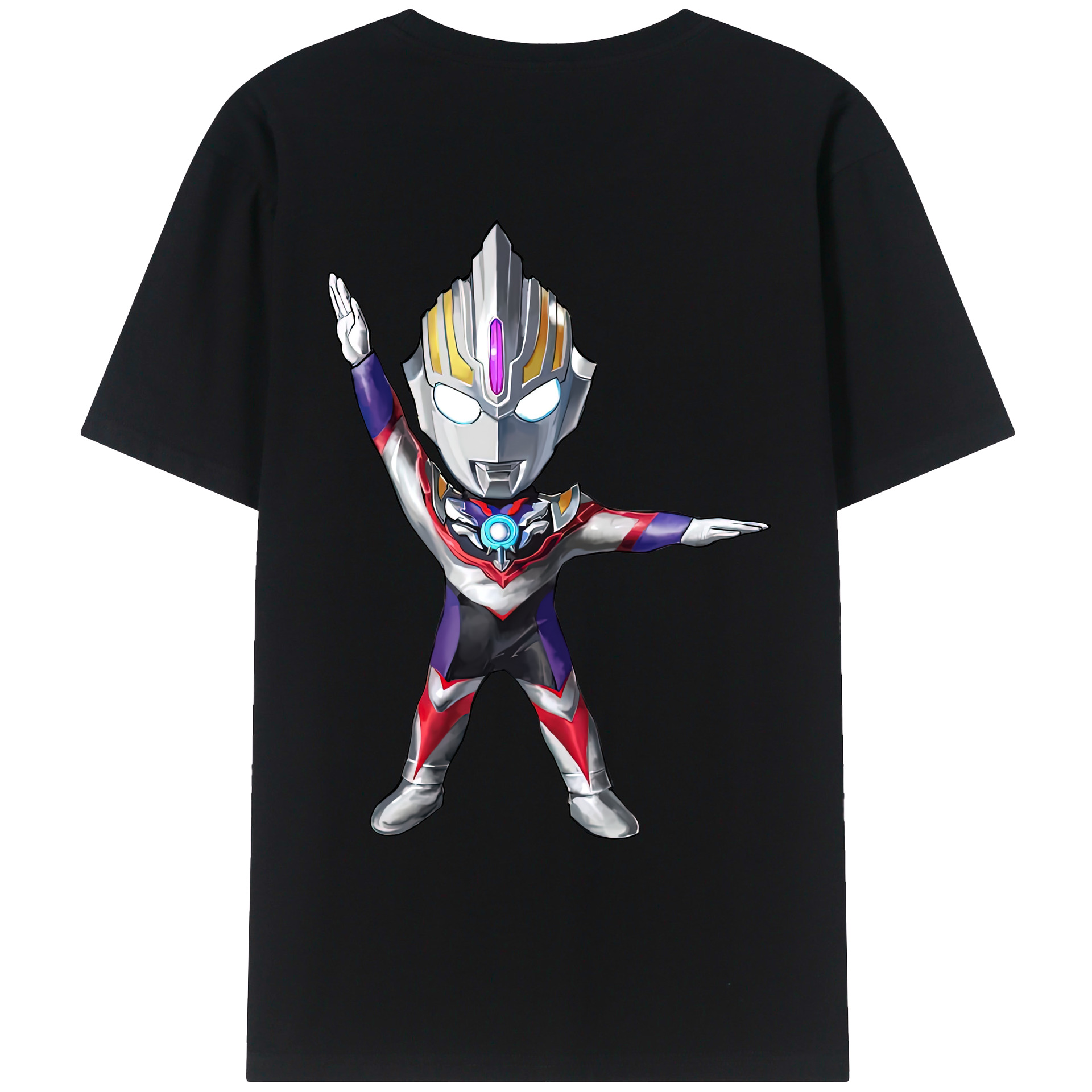 （画像用） ウルトラマン Ultraman 綿100％ メンズ半袖Tシャツ（バックプリント） 通気性