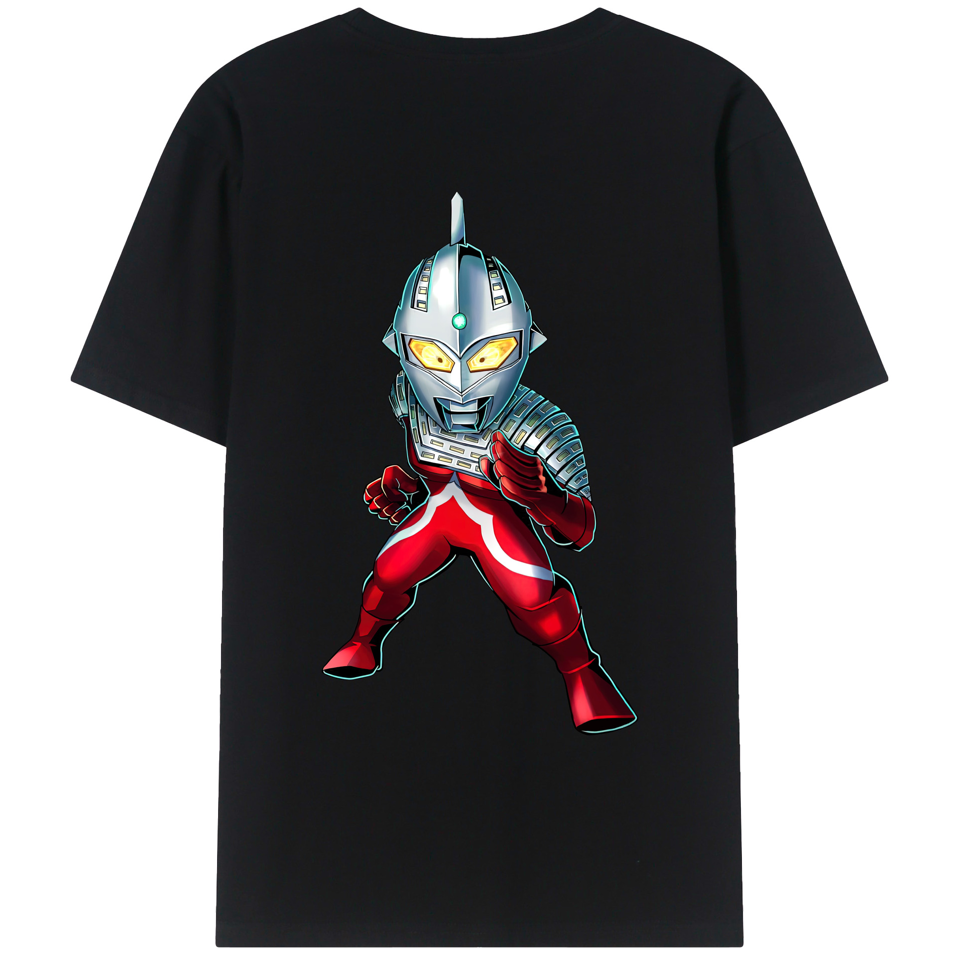 （画像用） ウルトラマン Ultraman 綿100％ メンズ半袖Tシャツ（バックプリント） 通気性