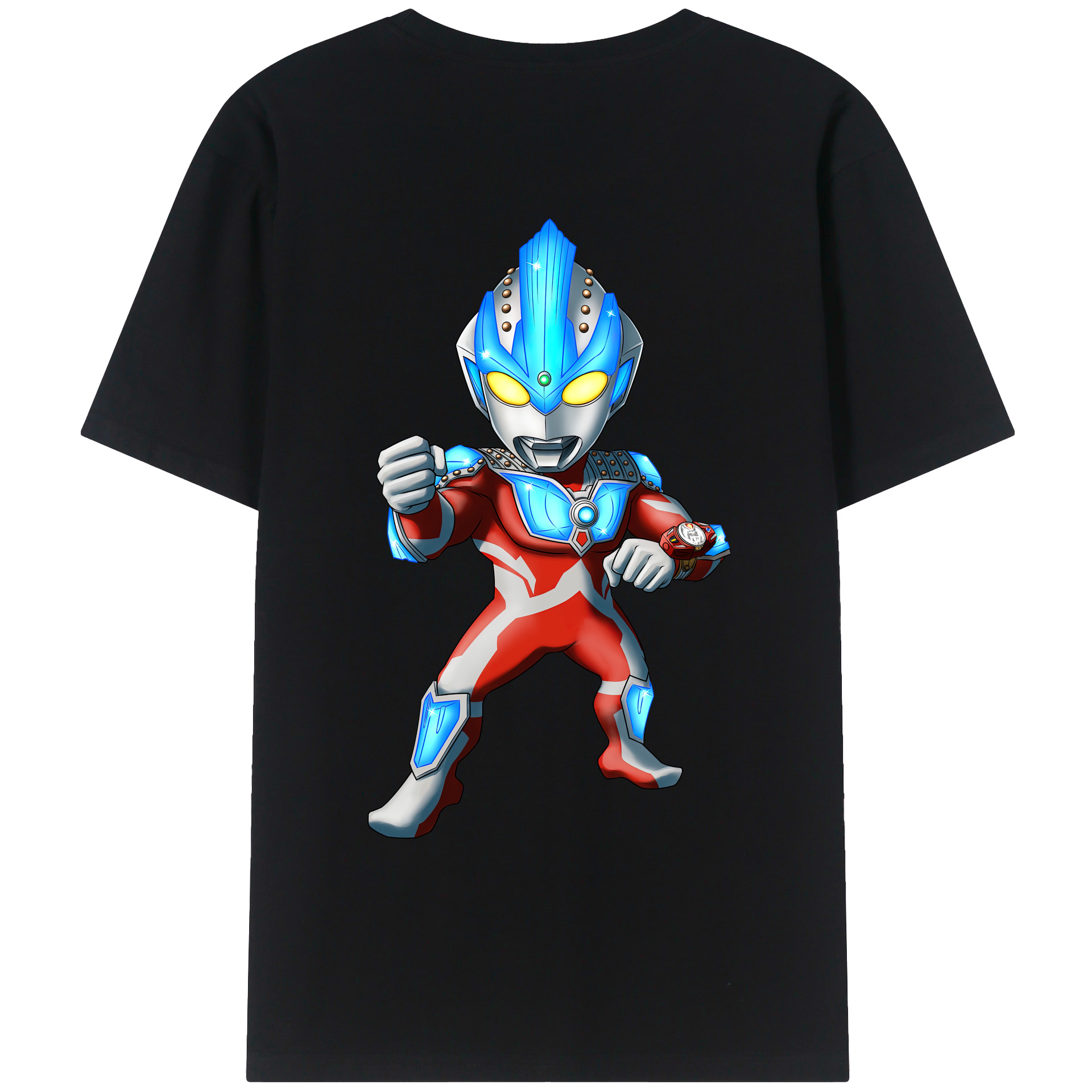 （画像用） ウルトラマン Ultraman 綿100％ メンズ半袖Tシャツ（バックプリント） 通気性