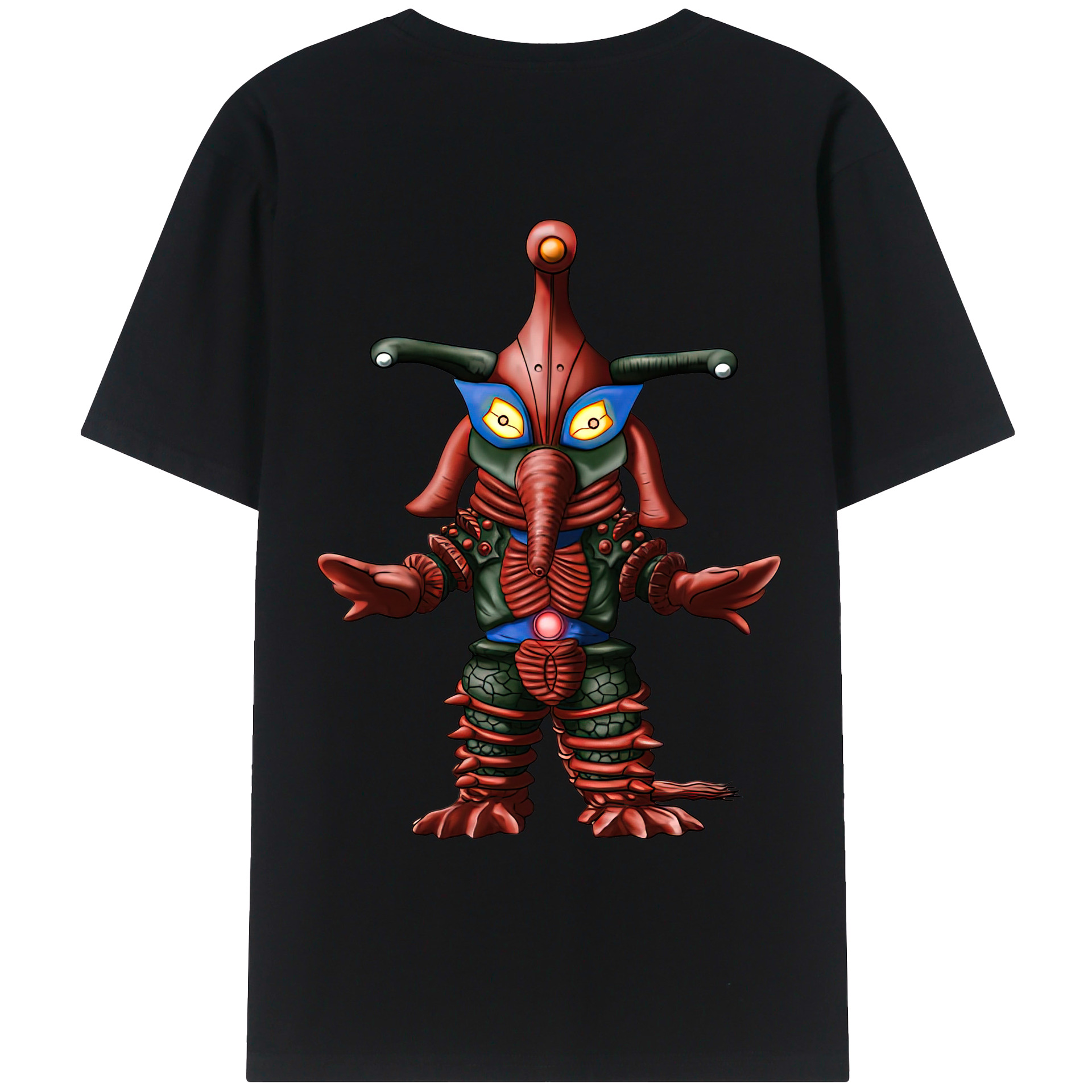（画像用） ウルトラマン Ultraman 綿100％ メンズ半袖Tシャツ（バックプリント） 通気性