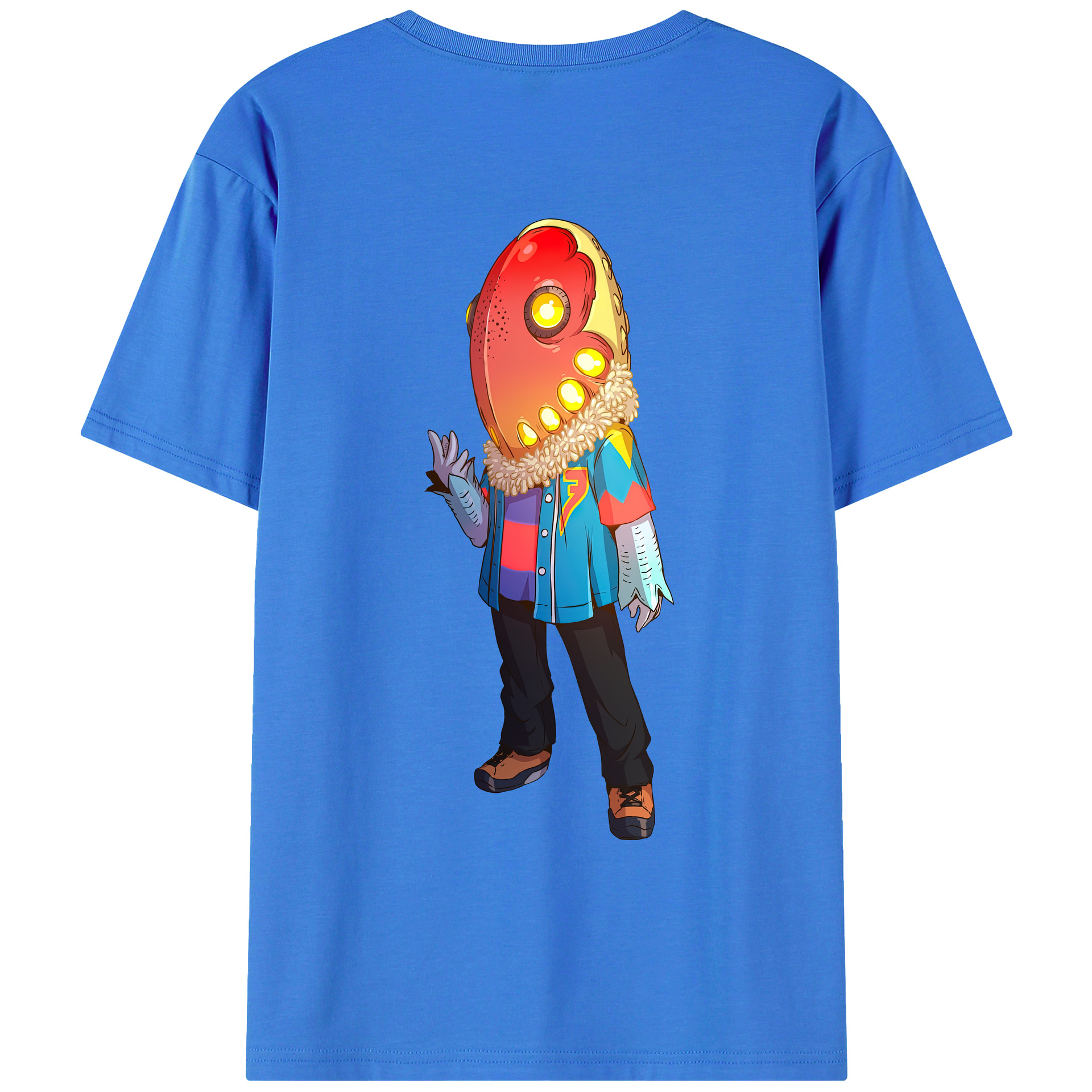 （画像用） ウルトラマン Ultraman 綿100％ メンズ半袖Tシャツ（バックプリント） 通気性