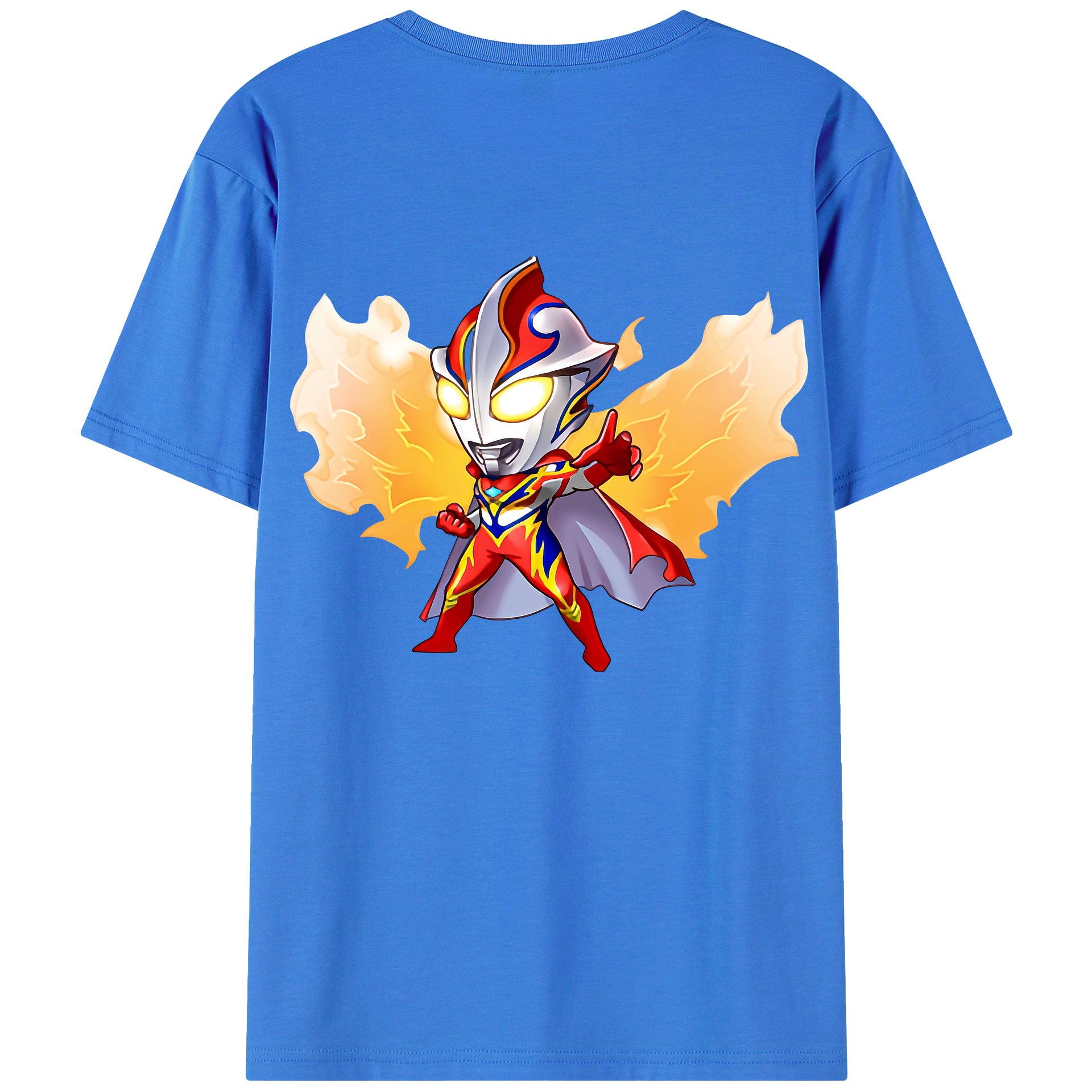 （画像用） ウルトラマン Ultraman 綿100％ メンズ半袖Tシャツ（バックプリント） 通気性