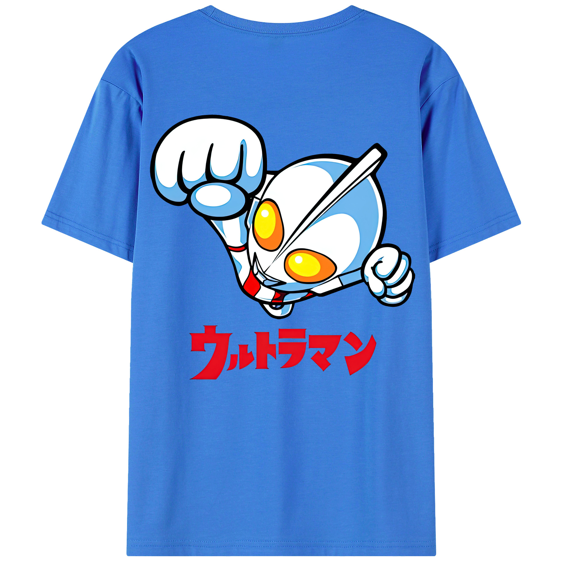 （画像用） ウルトラマン Ultraman 綿100％ メンズ半袖Tシャツ（バックプリント） 通気性