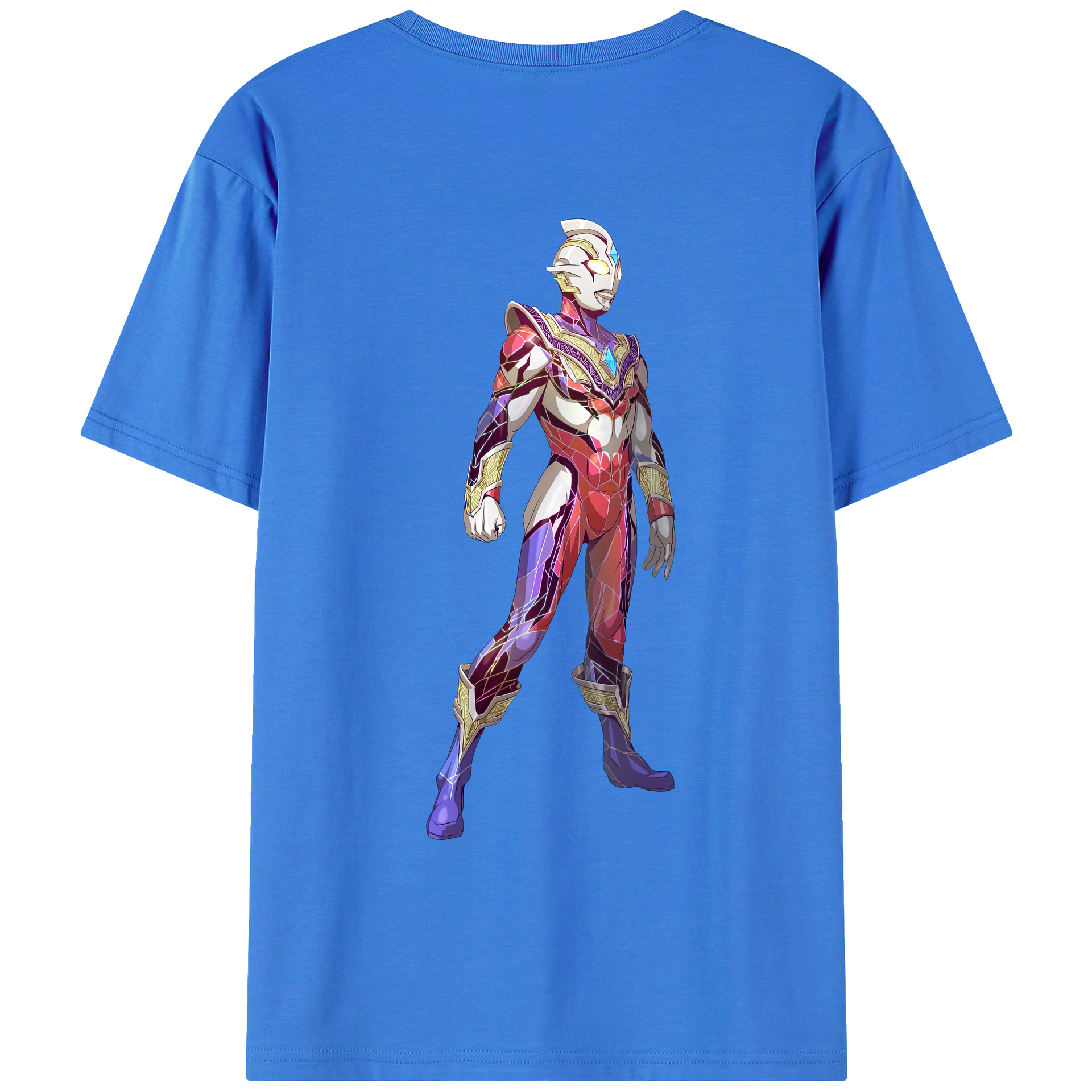（画像用） ウルトラマン Ultraman 綿100％ メンズ半袖Tシャツ（バックプリント） 通気性
