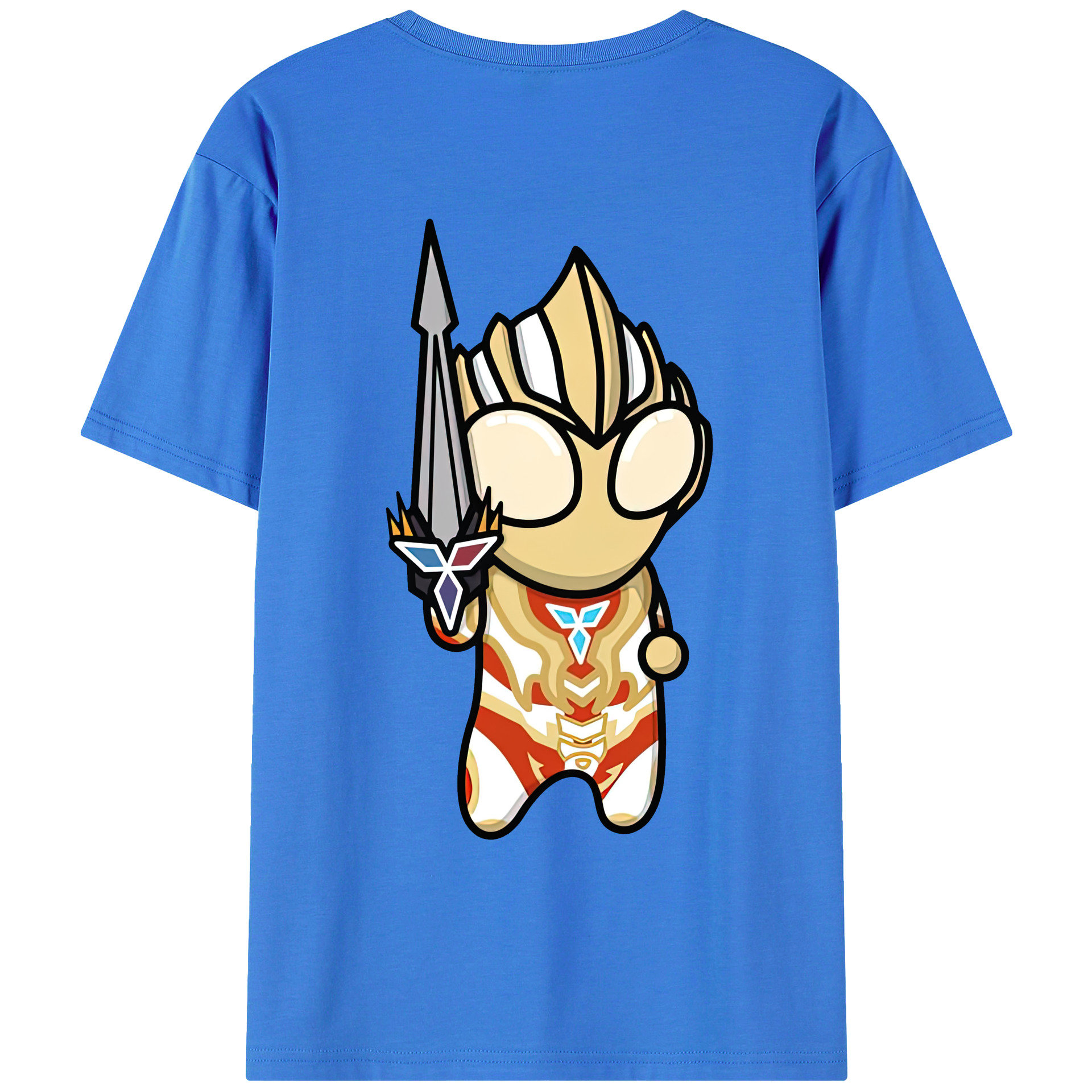 （画像用） ウルトラマン Ultraman 綿100％ メンズ半袖Tシャツ（バックプリント） 通気性