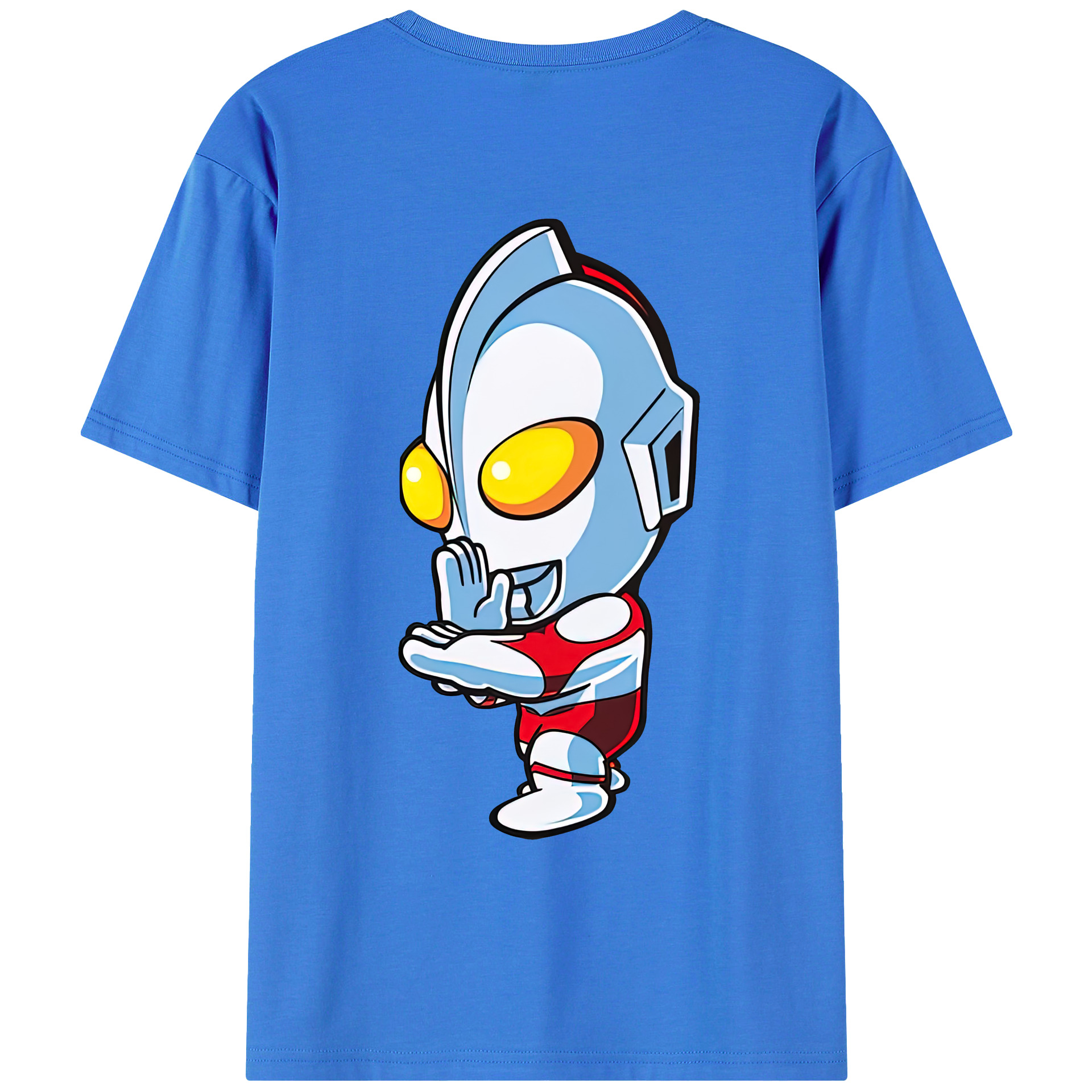 （画像用） ウルトラマン Ultraman 綿100％ メンズ半袖Tシャツ（バックプリント） 通気性