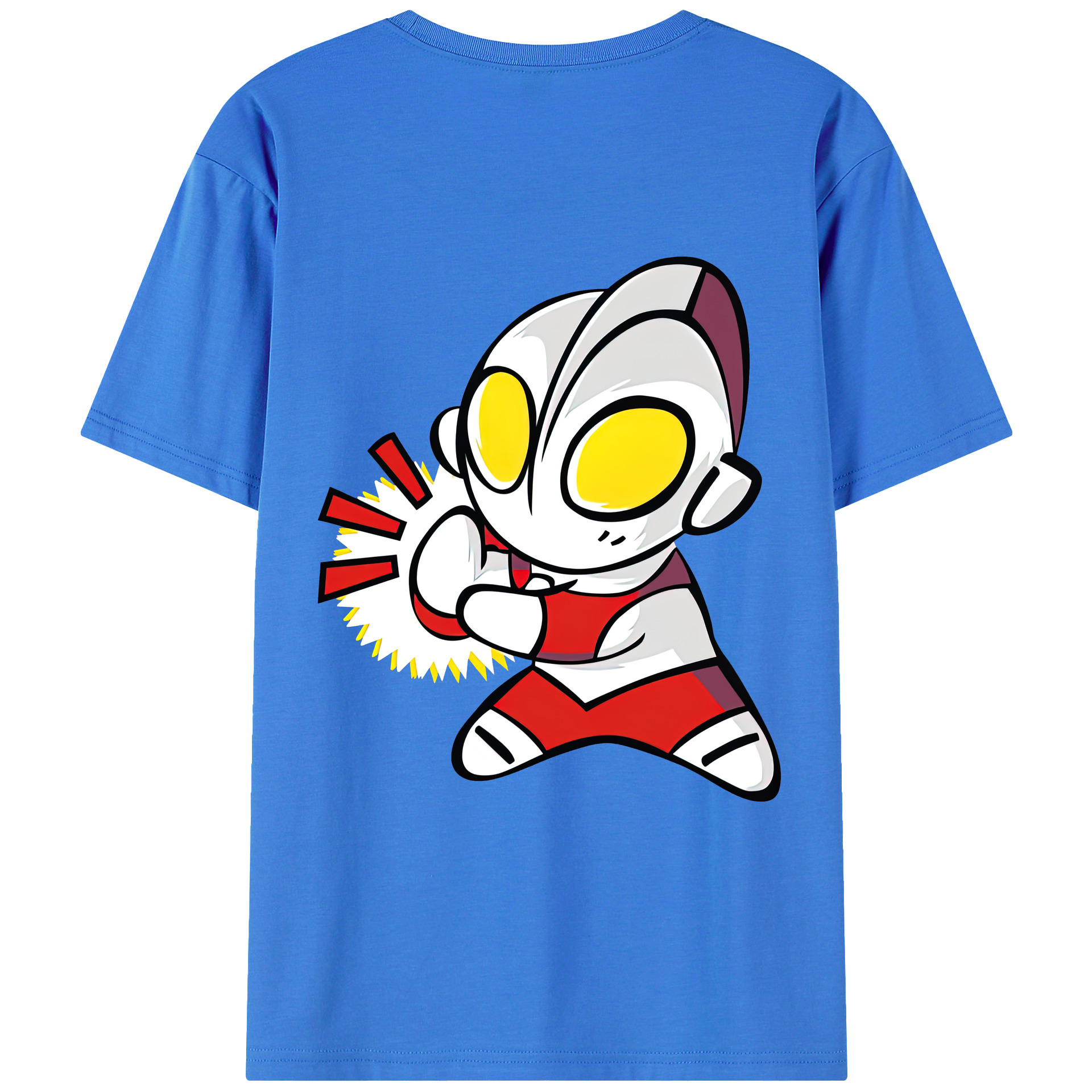 （画像用） ウルトラマン Ultraman 綿100％ メンズ半袖Tシャツ（バックプリント） 通気性