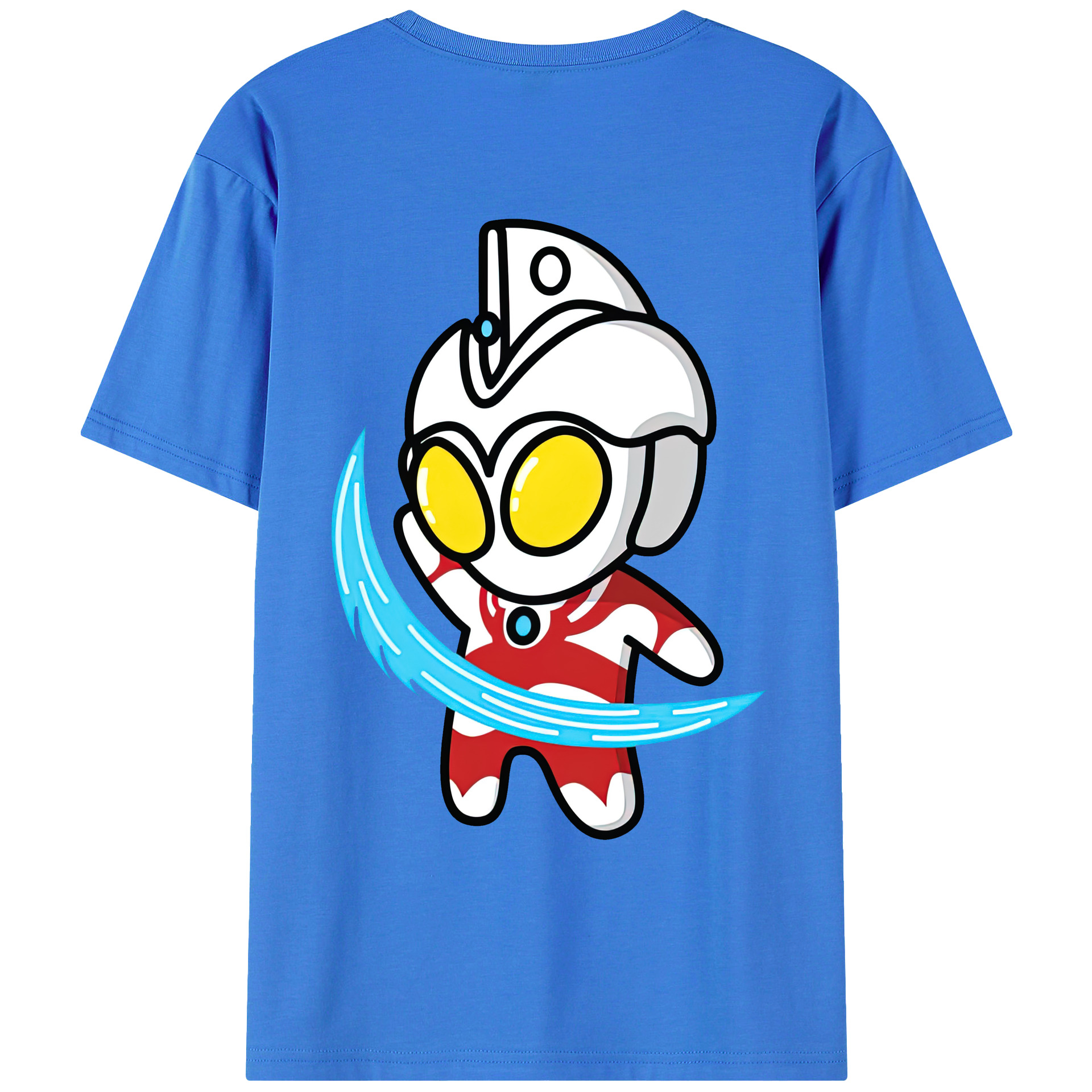 （画像用） ウルトラマン Ultraman 綿100％ メンズ半袖Tシャツ（バックプリント） 通気性