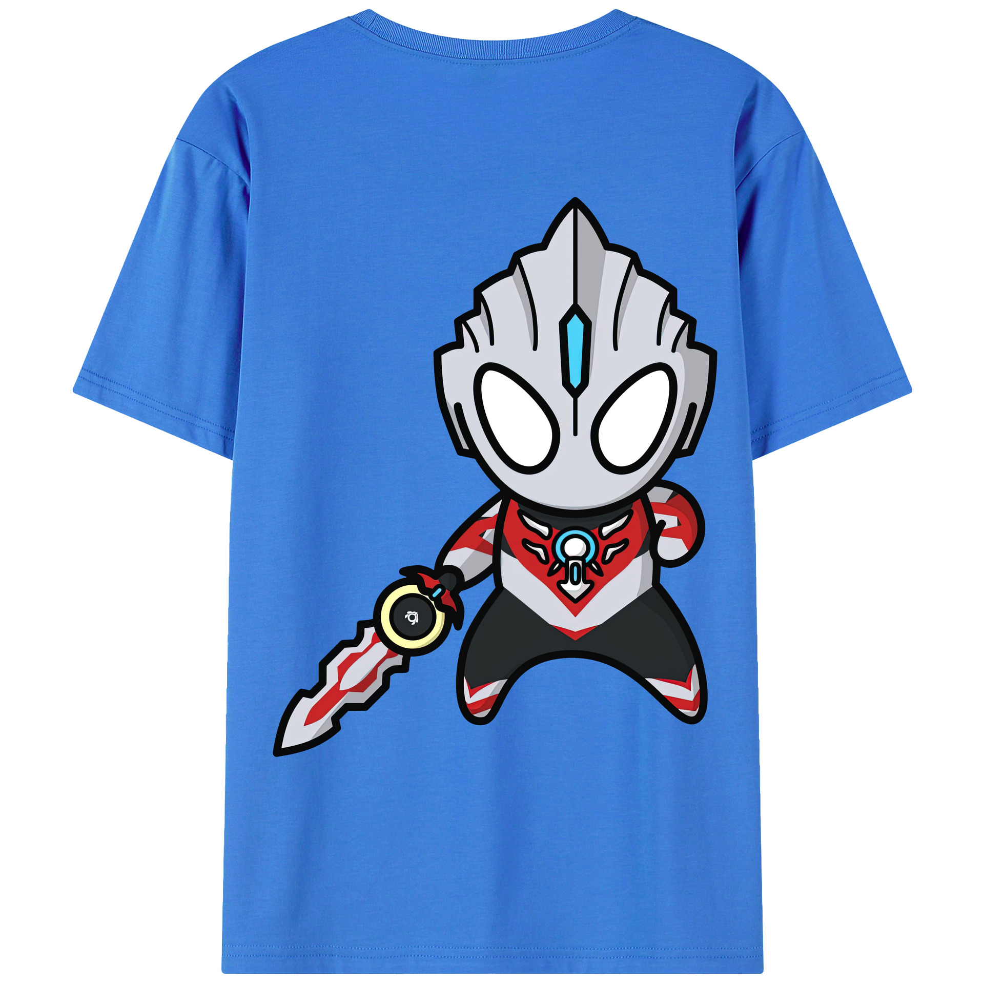 （画像用） ウルトラマン Ultraman 綿100％ メンズ半袖Tシャツ（バックプリント） 通気性