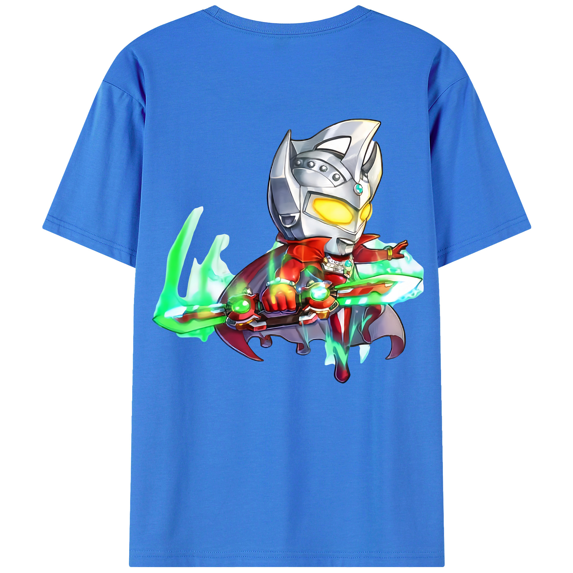 （画像用） ウルトラマン Ultraman 綿100％ メンズ半袖Tシャツ（バックプリント） 通気性