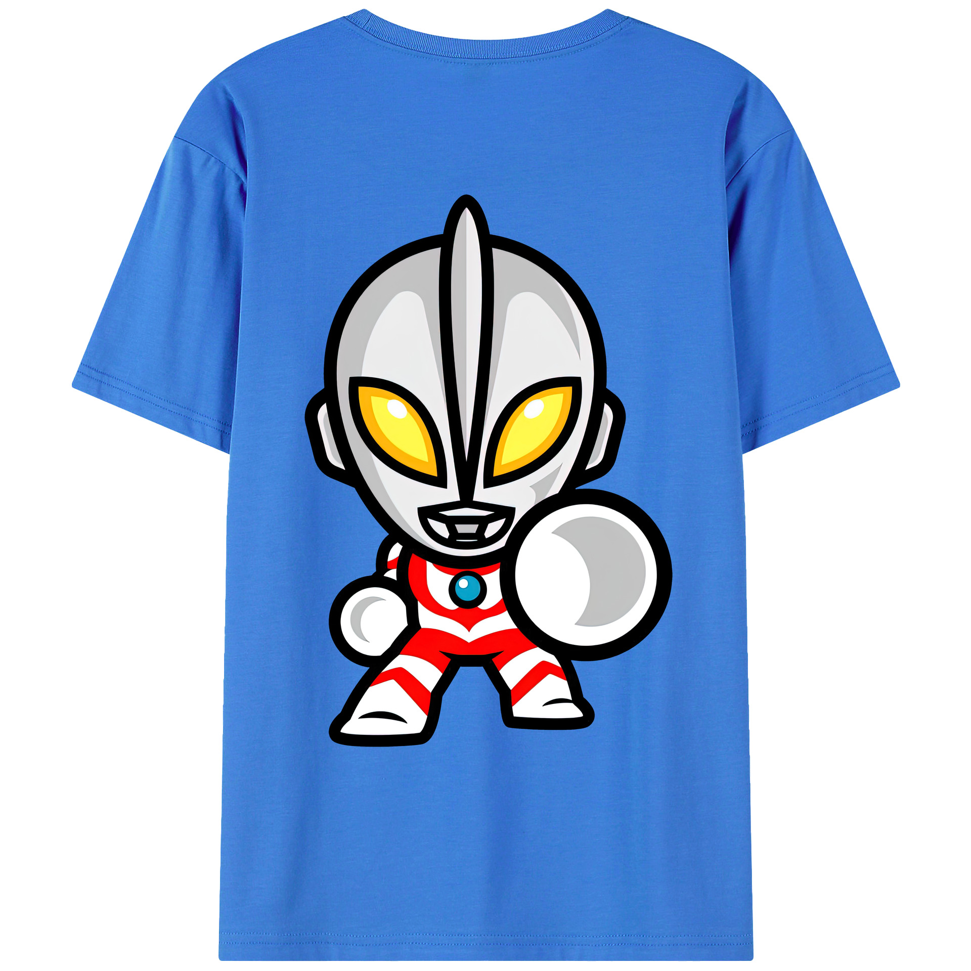 （画像用） ウルトラマン Ultraman 綿100％ メンズ半袖Tシャツ（バックプリント） 通気性