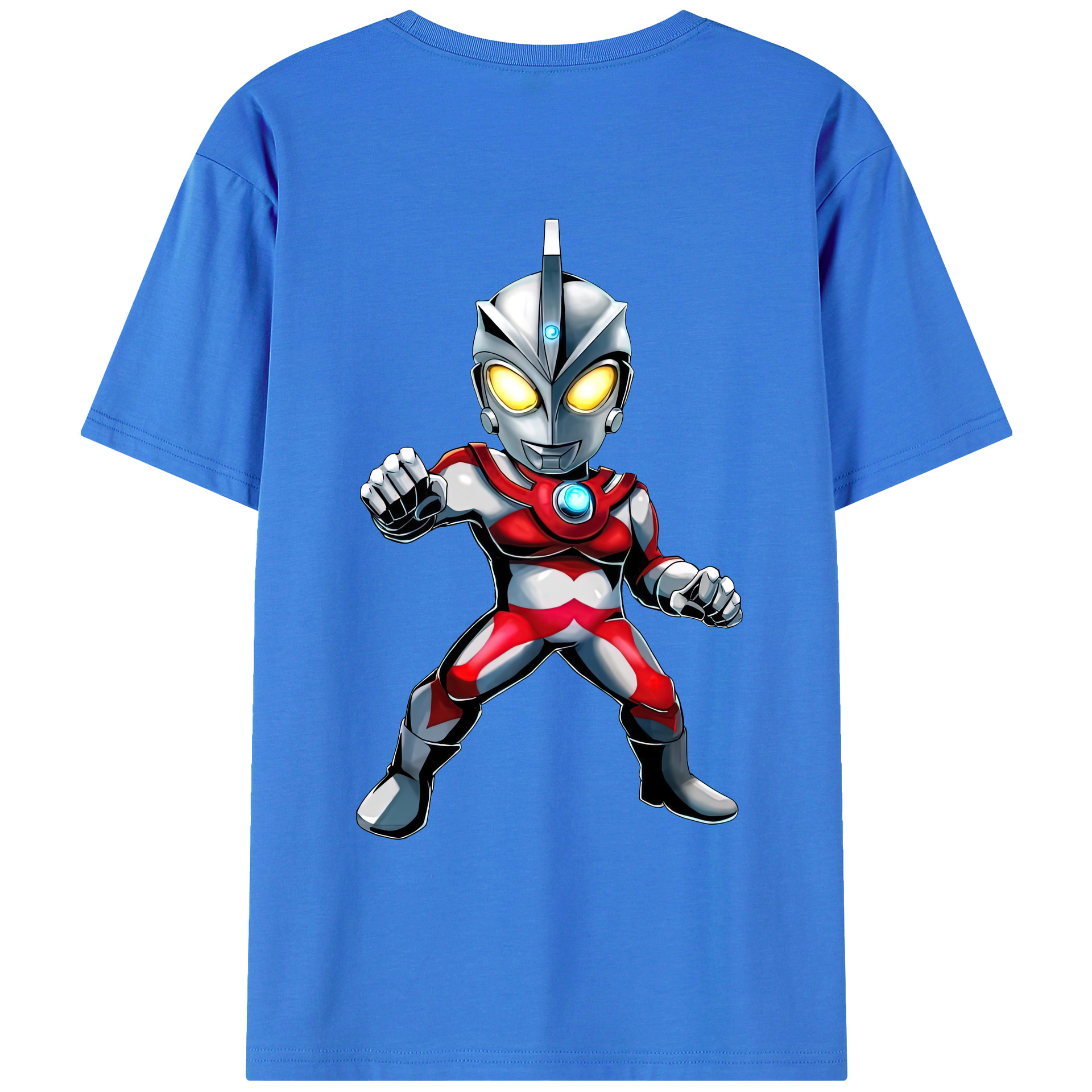 （画像用） ウルトラマン Ultraman 綿100％ メンズ半袖Tシャツ（バックプリント） 通気性