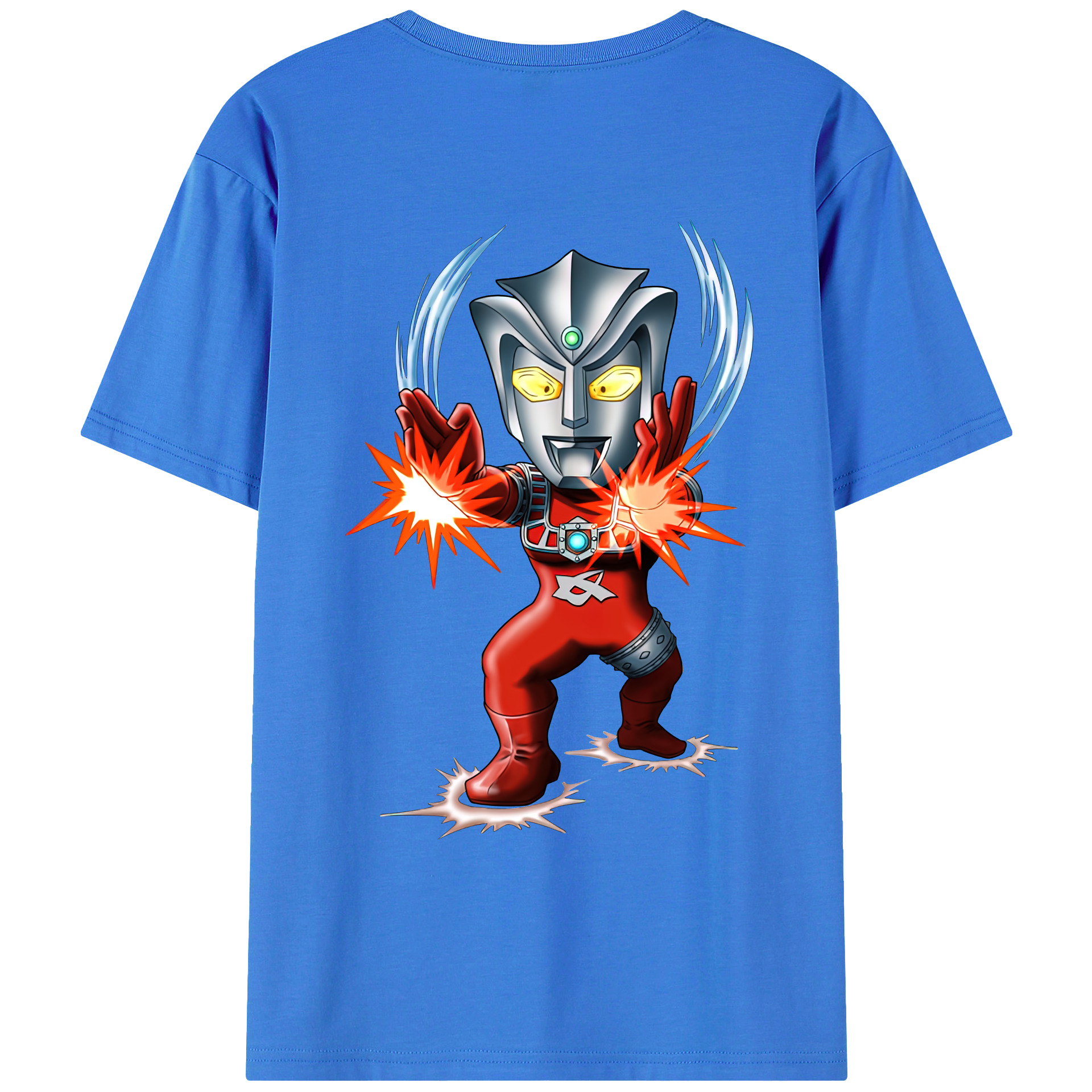 （画像用） ウルトラマン Ultraman 綿100％ メンズ半袖Tシャツ（バックプリント） 通気性