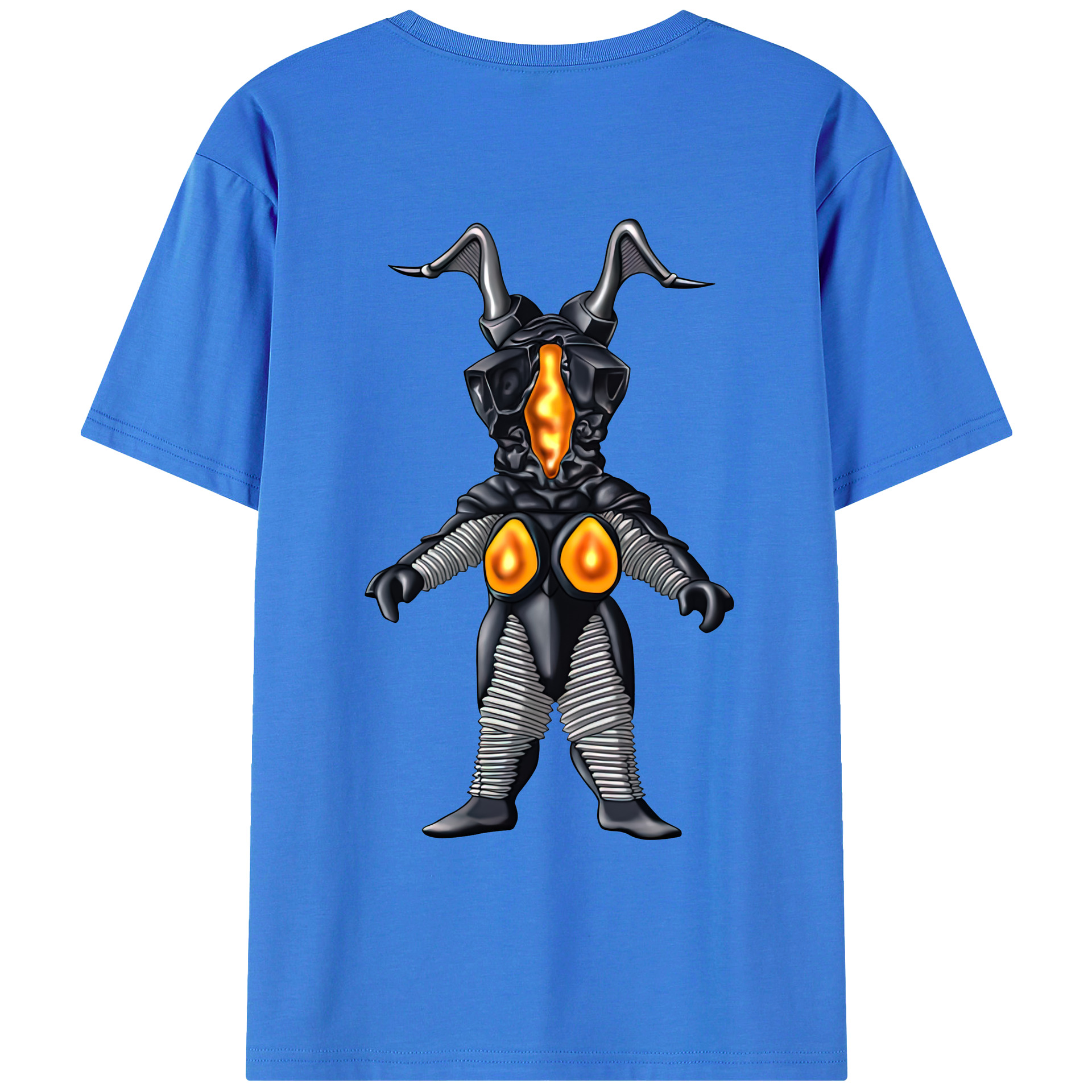 （画像用） ウルトラマン Ultraman 綿100％ メンズ半袖Tシャツ（バックプリント） 通気性