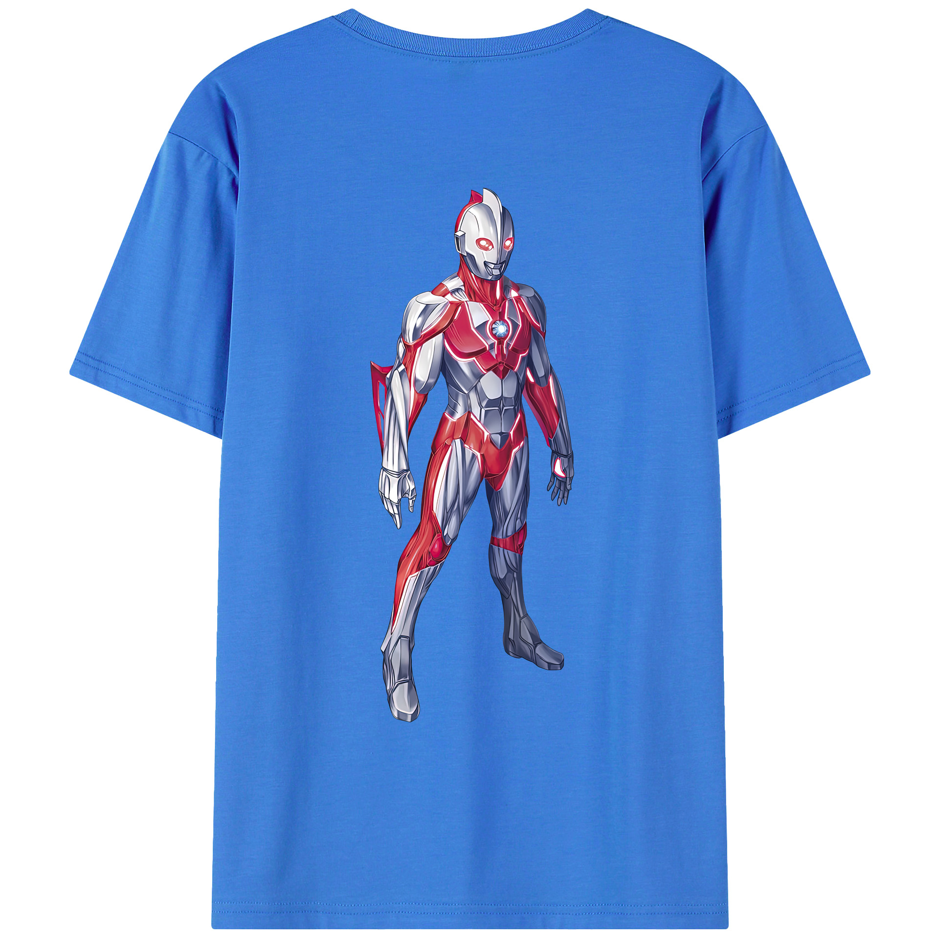 （画像用） ウルトラマン Ultraman 綿100％ メンズ半袖Tシャツ（バックプリント） 通気性